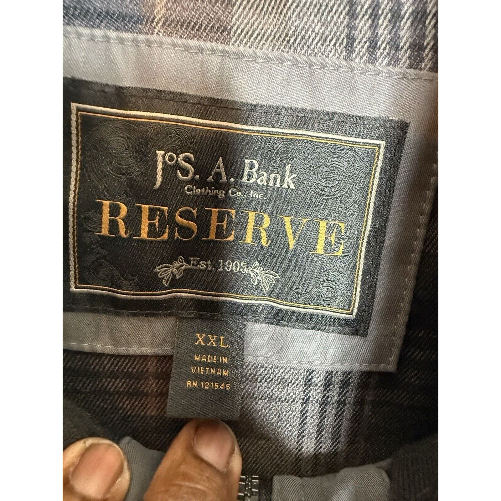Jos. A. Bank Jos A Bank Reserve Jacket Mens XXL Black Plaid Flannel Lined Size US XXL / EU 58 / 5 - 2 Thumbnail
