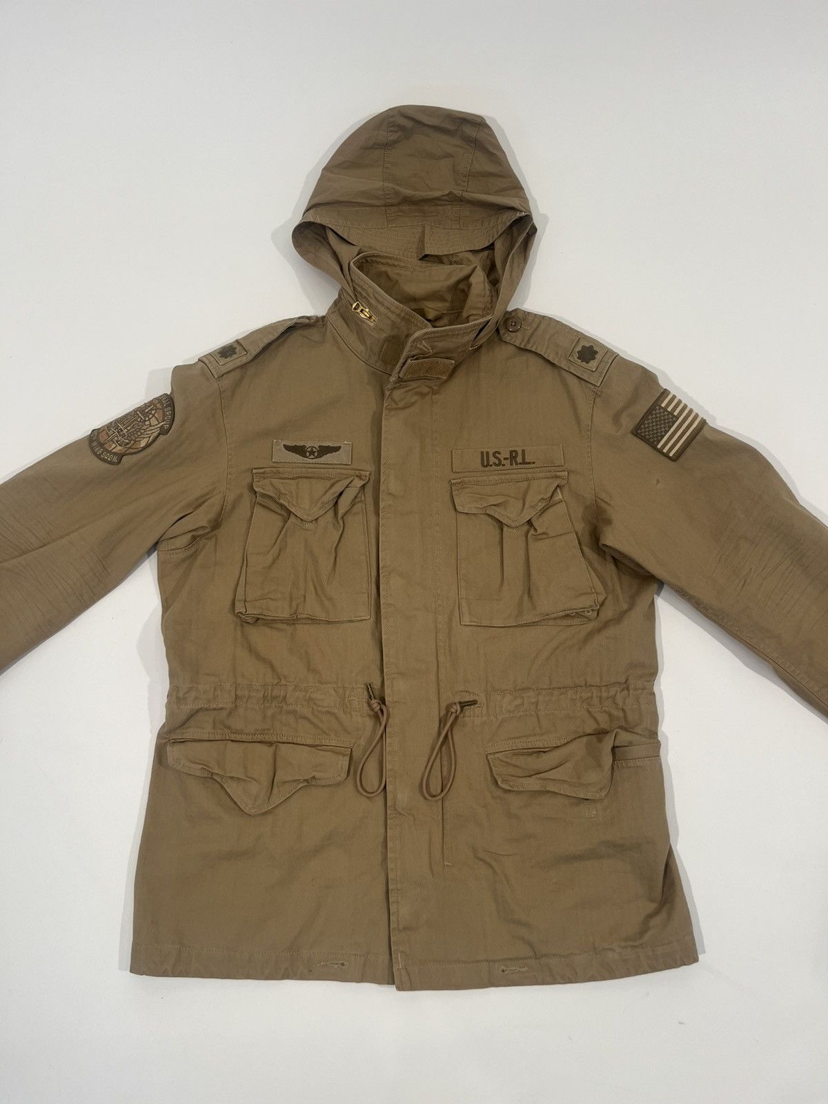 Polo Ralph Lauren Polo Ralph Lauren Military Field Jacket US RL - Rare Beige Size US L / EU 52-54 / 3 - 2 Thumbnail