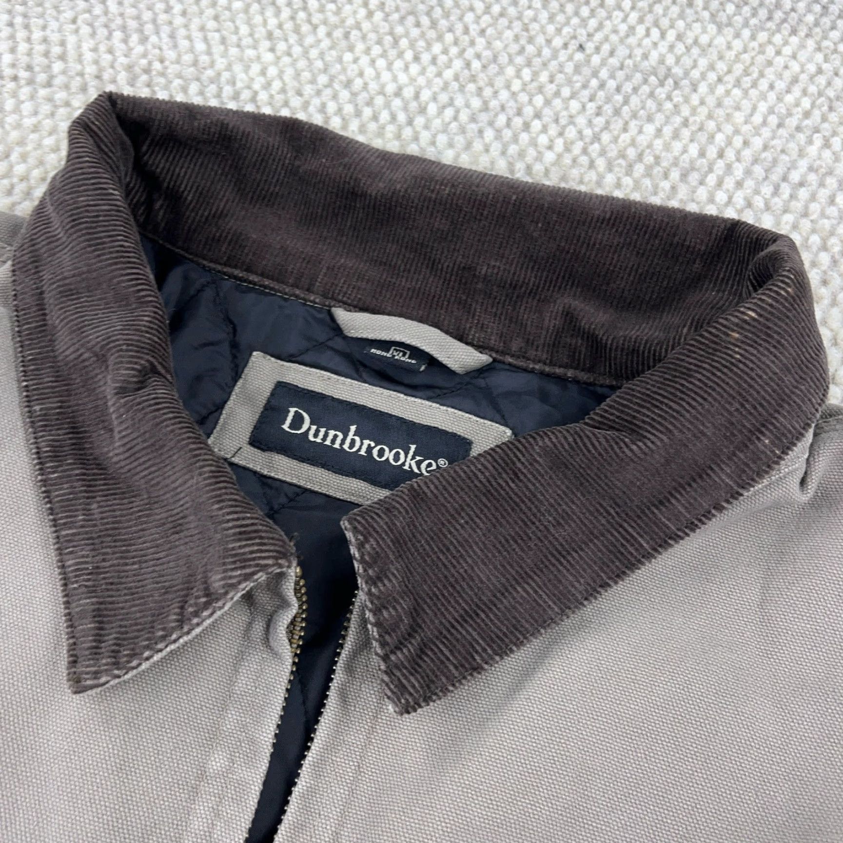 Dunbrooke Vintage Dunbrooke Jacket Men XL Tan Duck Canvas Lined Corduroy Collar Detroit A1 Size US XL / EU 56 / 4 - 7 Thumbnail