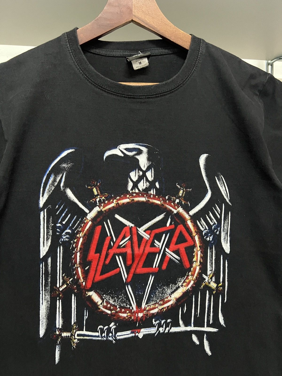 Band Tees Vintage Slayer Pentagram Eagle Band Tees Size M / US 6-8 / IT 42-44 - 4 Thumbnail