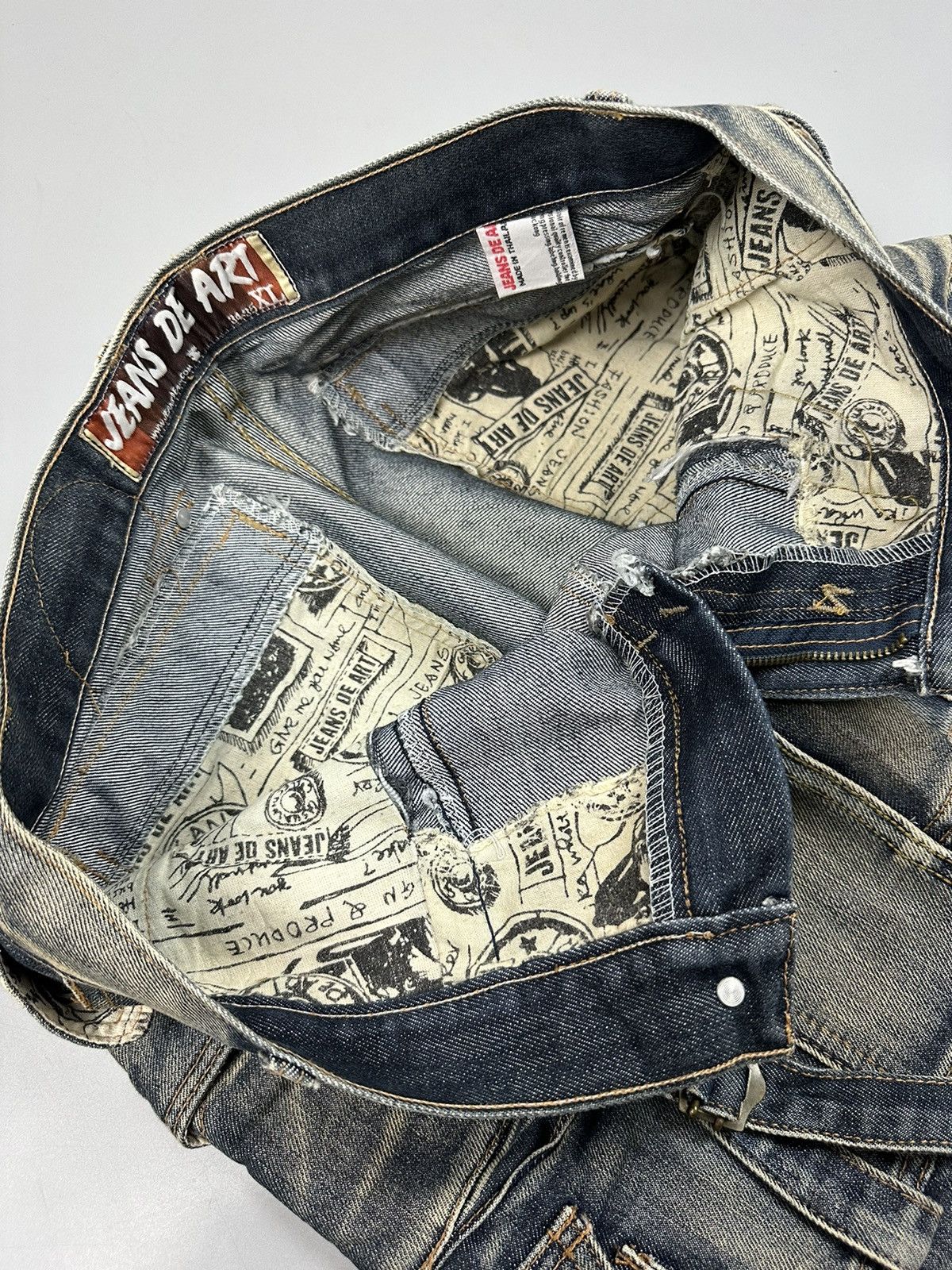 If Six Was Nine Tactical Bondage Multi Pocket Jeans De Art Size US 33 - 10 Thumbnail