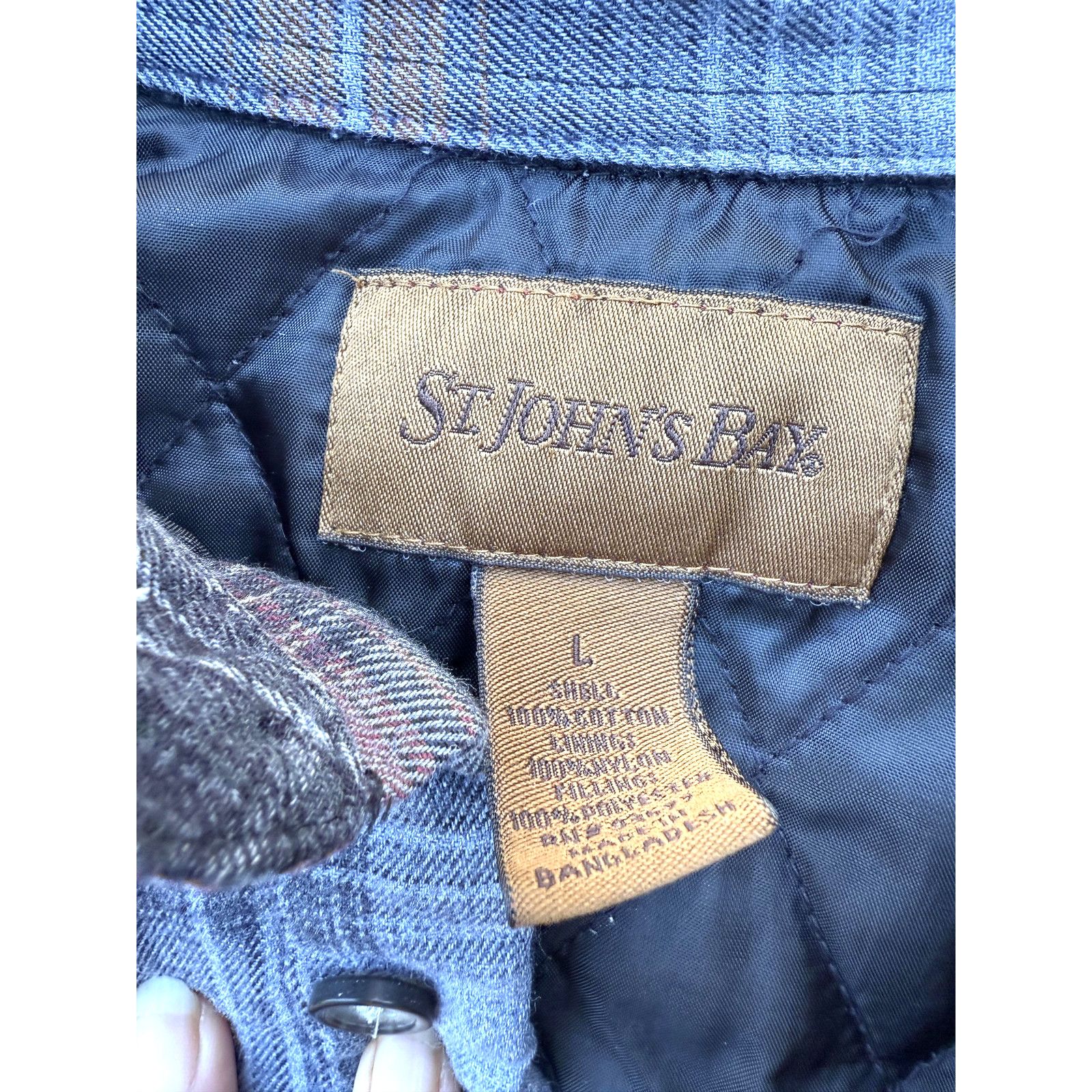 St. Johns Bay St Johns Bay Jacket Mens LG Plaid Quilt Flannel Workwear Y2K Size US L / EU 52-54 / 3 - 3 Thumbnail