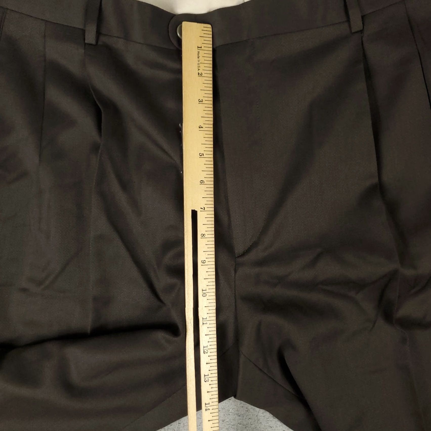 Zanella VINTAGE Zanella Pants Mens 38x29 Brown Wool Pleated Slacks Chinos Trousers Slim/Regular Fit Adult Regular 38 Brown100% Wool 70s? Size US 38 / EU 54 - 4 Thumbnail