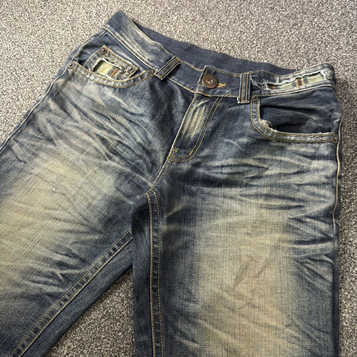 If Six Was Nine Y2k Attemp ConyCuny Boy Distressed Whisker Denim Size US 32 / EU 48 - 4 Thumbnail