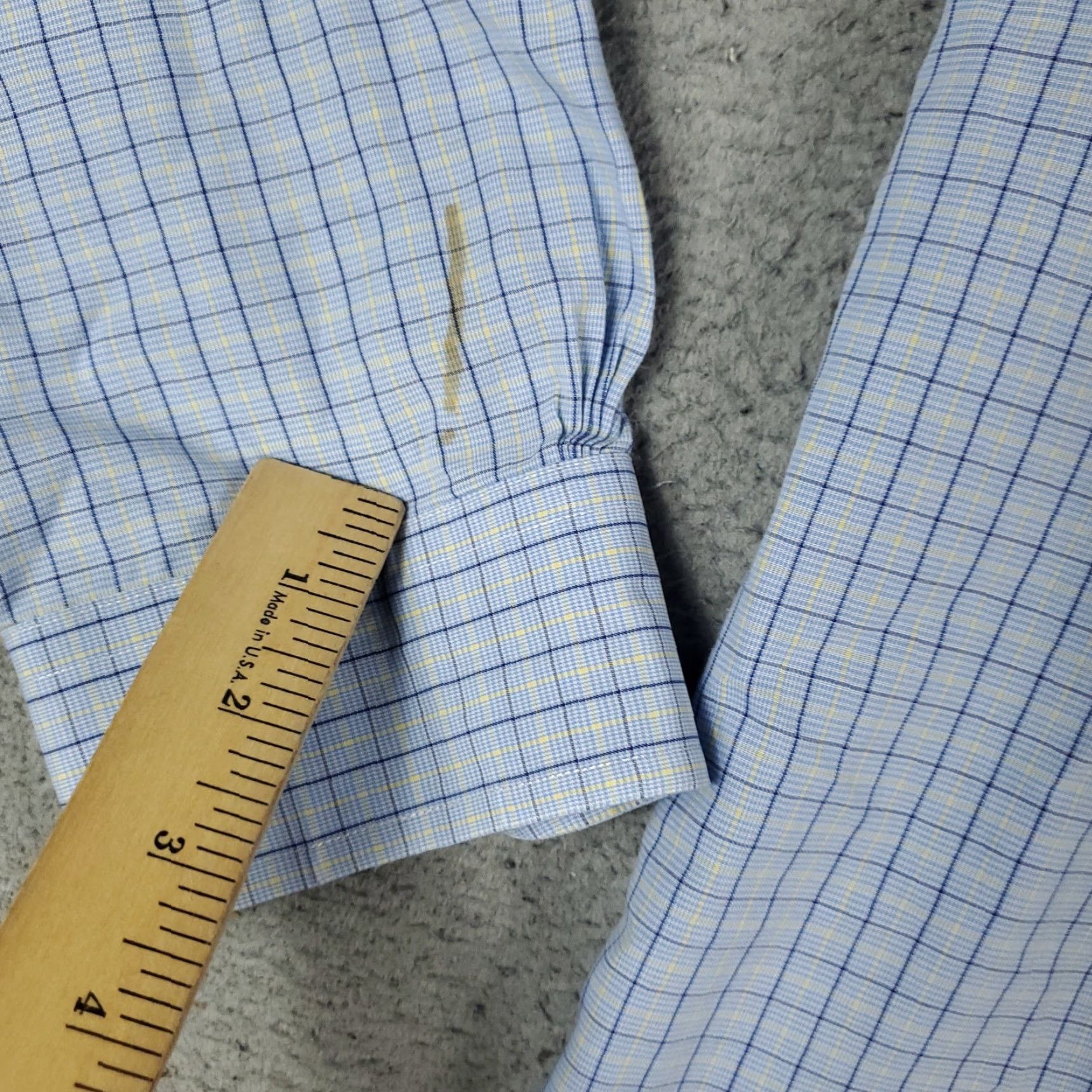 Brooks Brothers Brooks Brothers Shirt Mens 16.5 Blue Plaid Traditional Fit Dress Button Up Shirt Size 42R - 5 Thumbnail