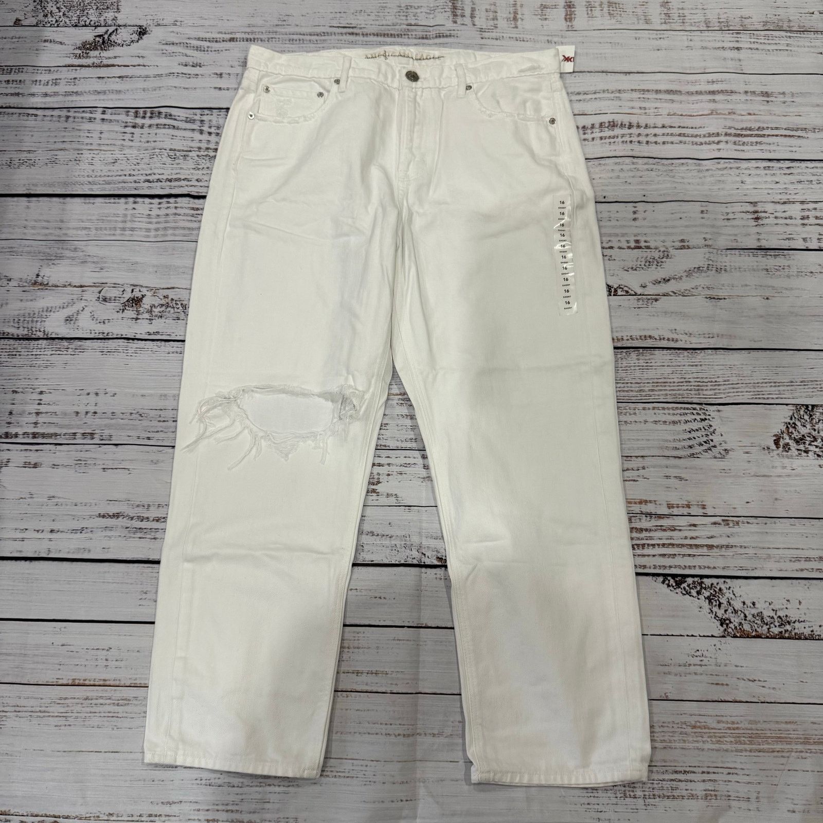 American Eagle Outfitters NWT American Eagle Size 16 Short Plus White 90s Straight Size 38" / US 16 / IT 52 - 2 Thumbnail