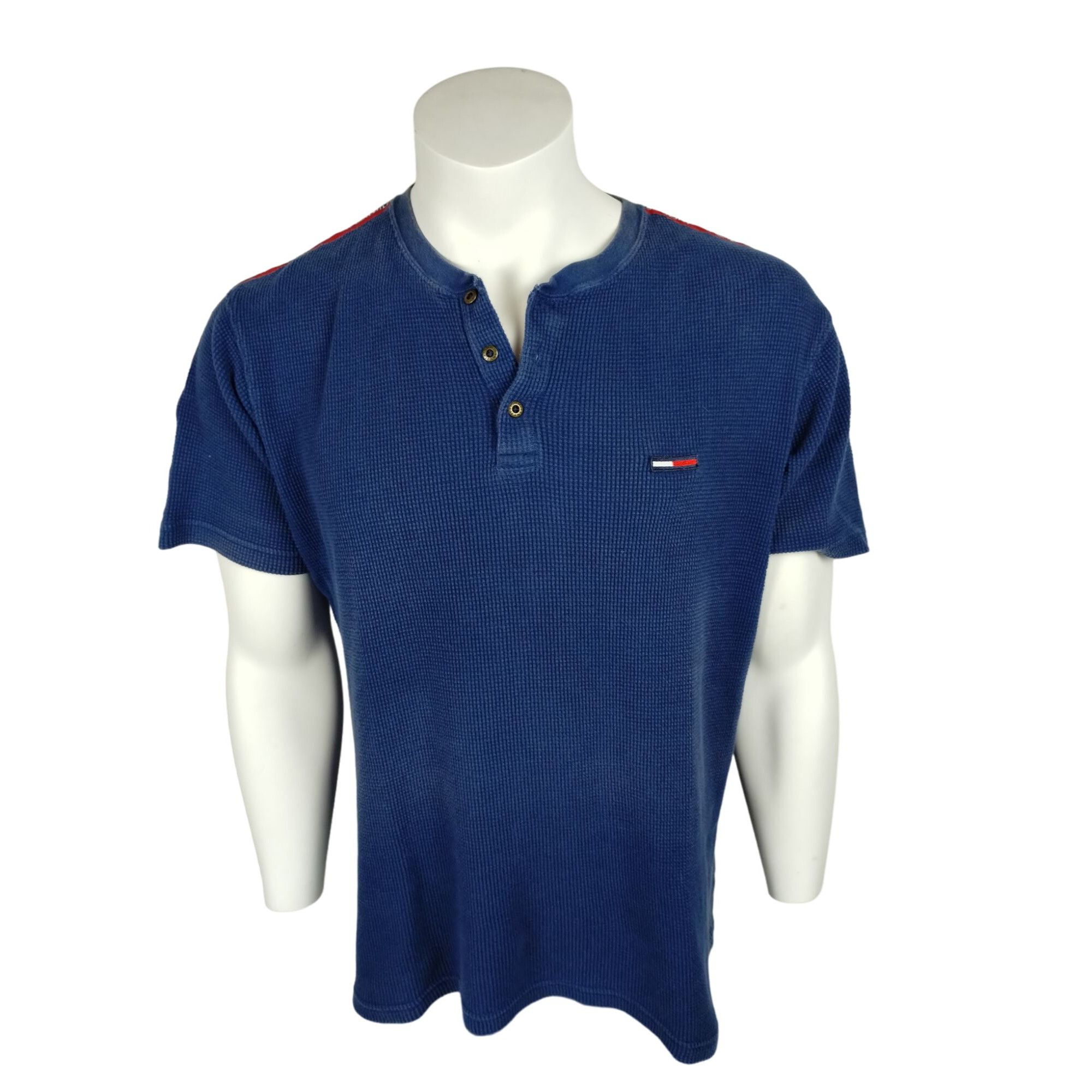 Tommy Jeans Vintage Tommy Jeans Mens Large Waffle Knit Henley T-shirt Te Size US L / EU 52-54 / 3 - 1 Thumbnail