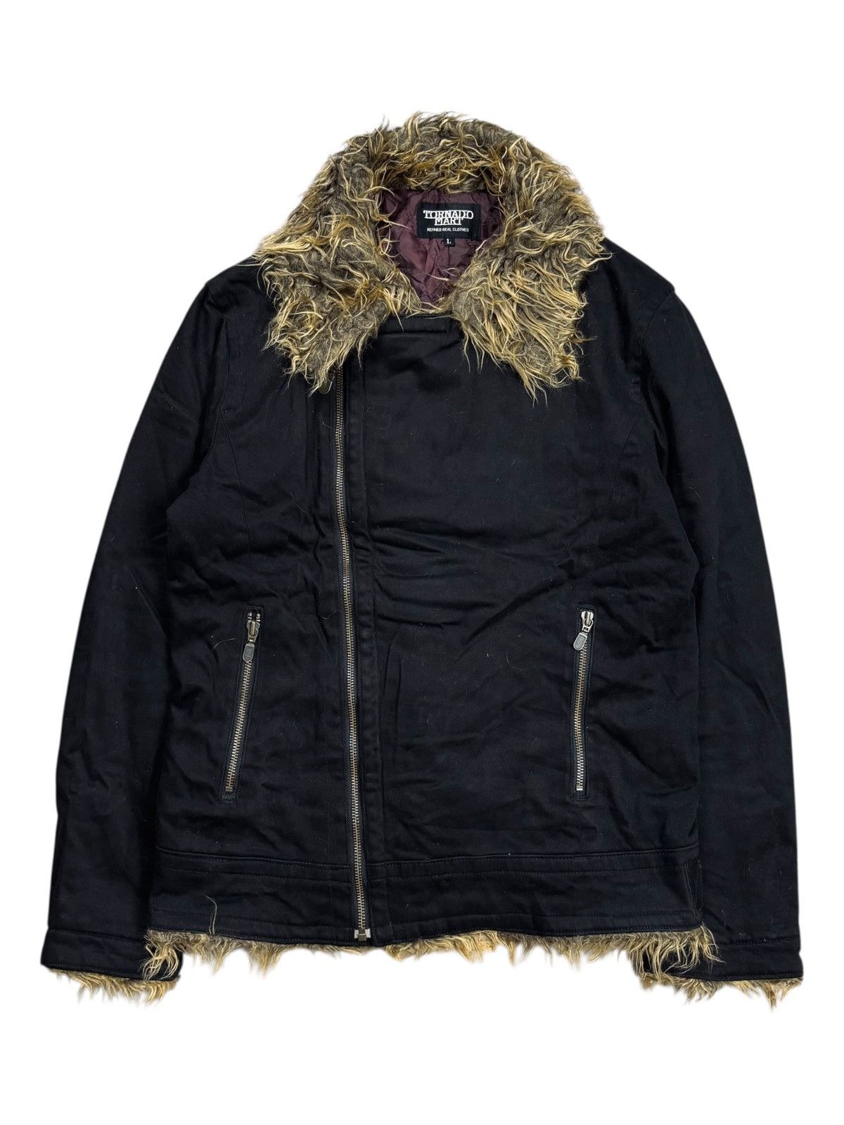 Tornado Mart Archive Tornado Mart - Vkei Style Trim Fur Jacket Size US M / EU 48-50 / 2 - 4 Thumbnail