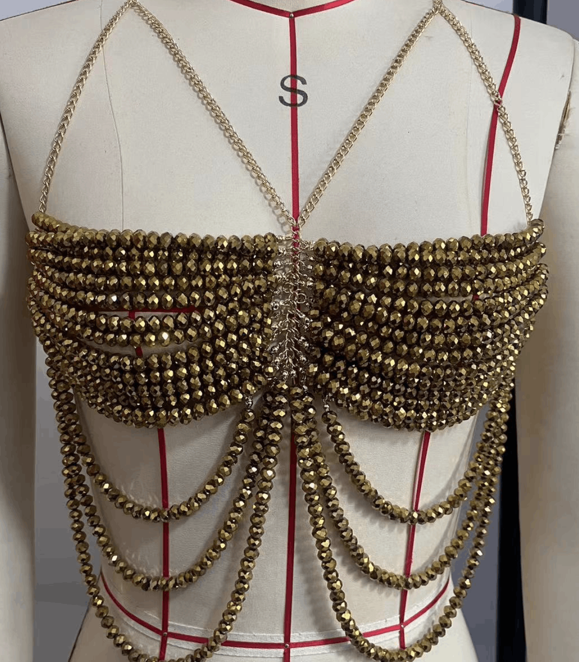 Japanese Brand Bra Chain Body Chain Bikini Tank Top Size M / US 6-8 / IT 42-44 - 2 Thumbnail