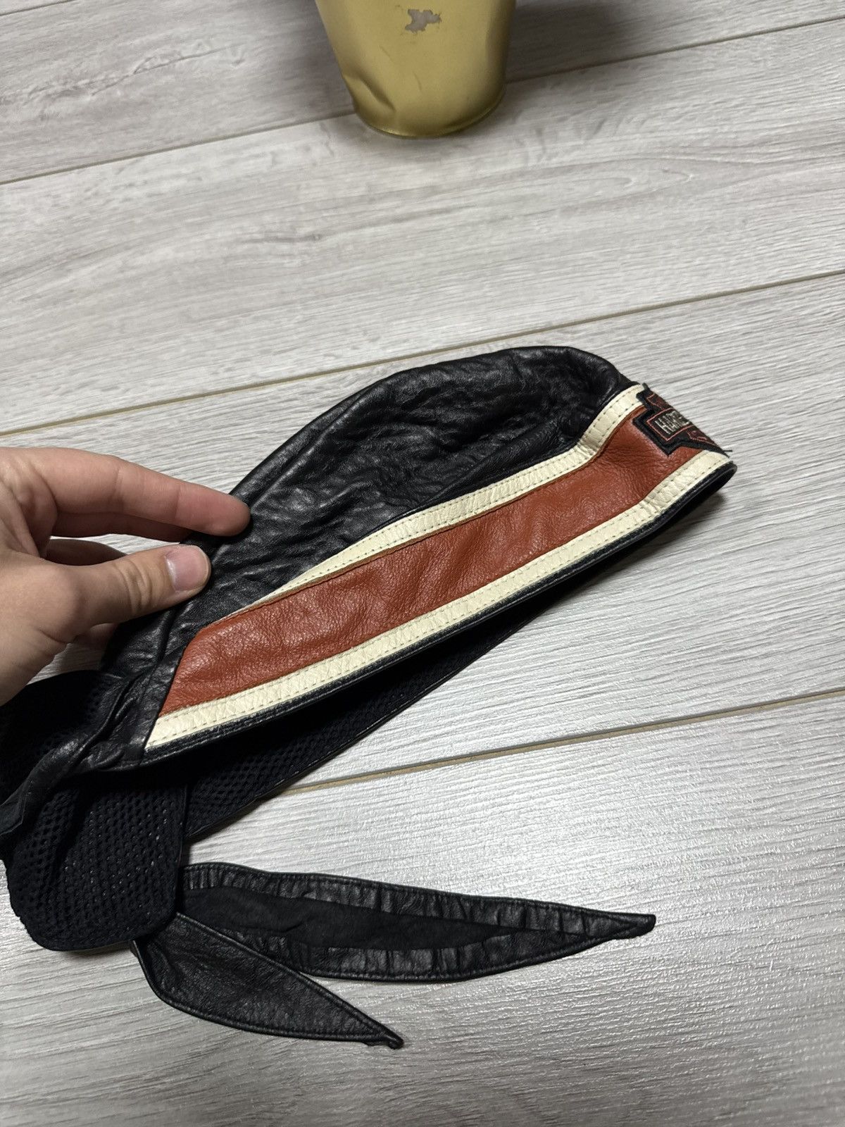 Harley Davidson Harley Davidson leather durag hat biker moto Size ONE SIZE - 8 Thumbnail
