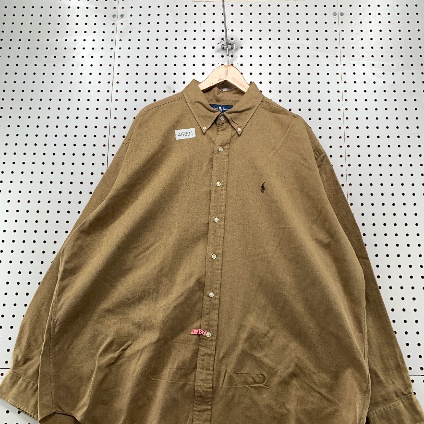 Ralph Lauren VINTAGE Ralph Lauren Button-Up Shirt Men 2XL Brown Blake Two Ply Cotton Herringbone Size US XXL / EU 58 / 5 - 4 Thumbnail
