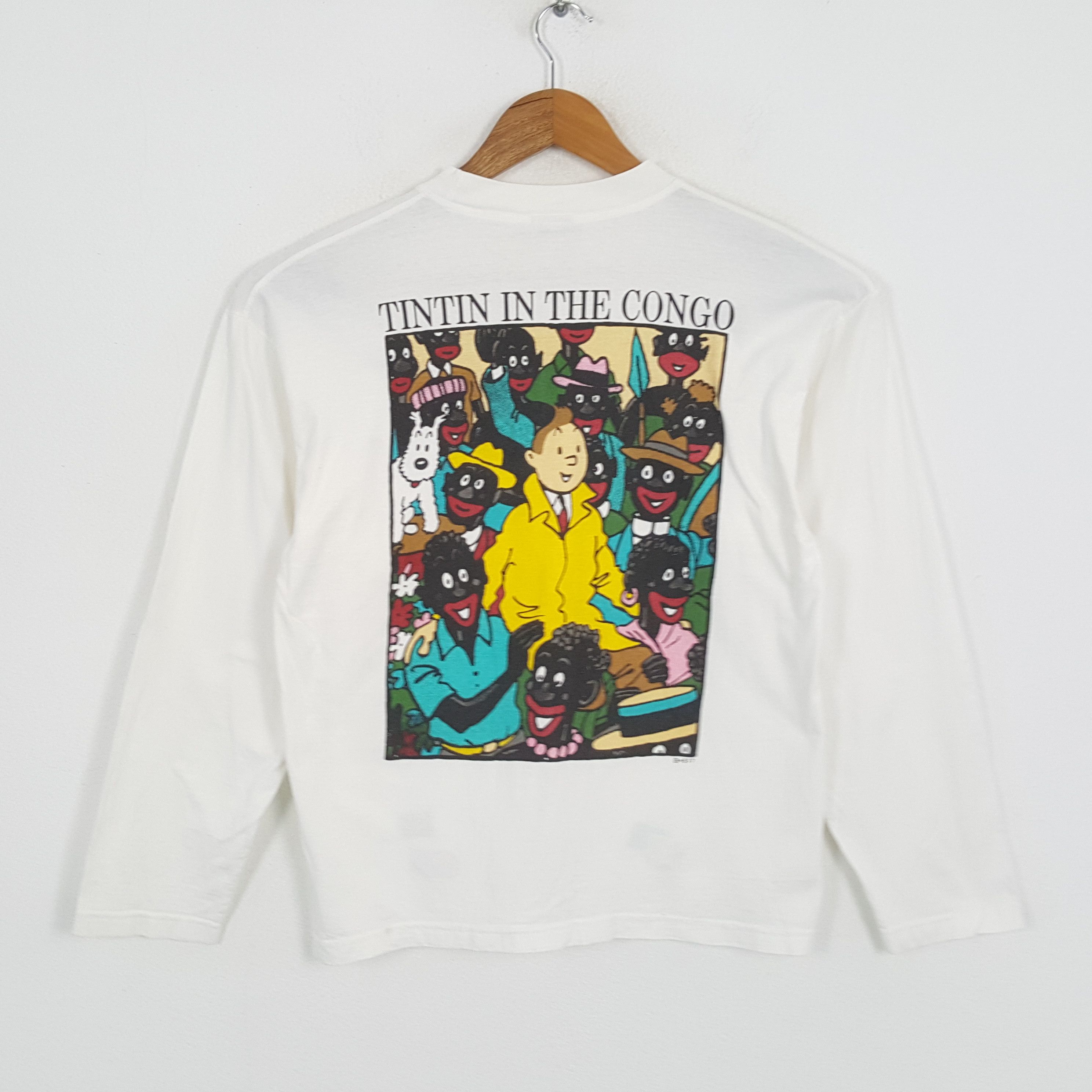 Vintage Vintage TINTIN IN THE CONGO American Cartoon Movie T-Shirts Size US L / EU 52-54 / 3 - 1 Thumbnail