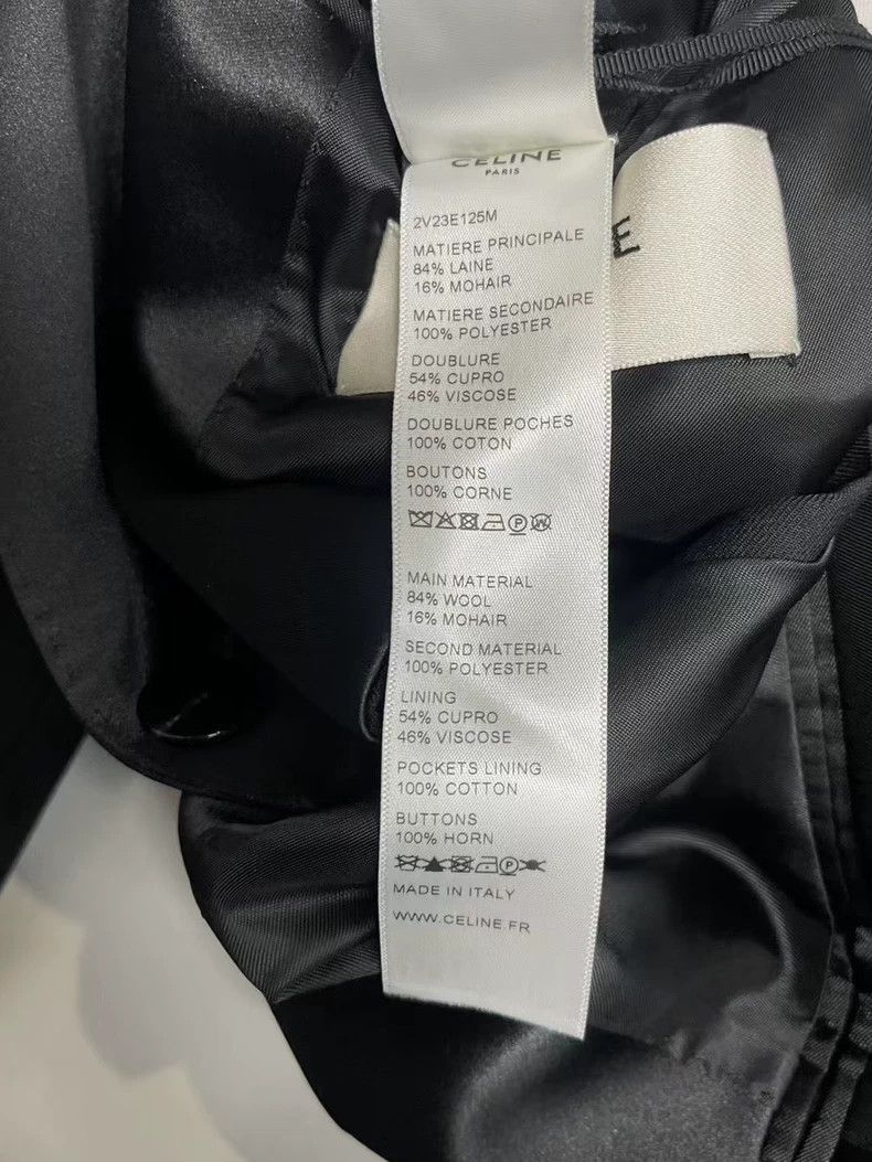 Celine Celine Satin Black Suit Jacket Size US M / EU 48-50 / 2 - 6 Thumbnail
