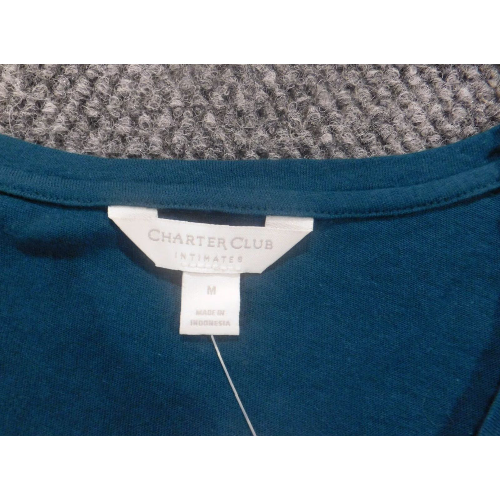 Charter Club Charter Club Womens Shirt M Blue Pullover Long Sleeve Blouse Knit Button Casual Pullover Regular Cotton Spandex Cap Sleeve Round Neck Crew Neck Size M / US 6-8 / IT 42-44 - 5 Thumbnail