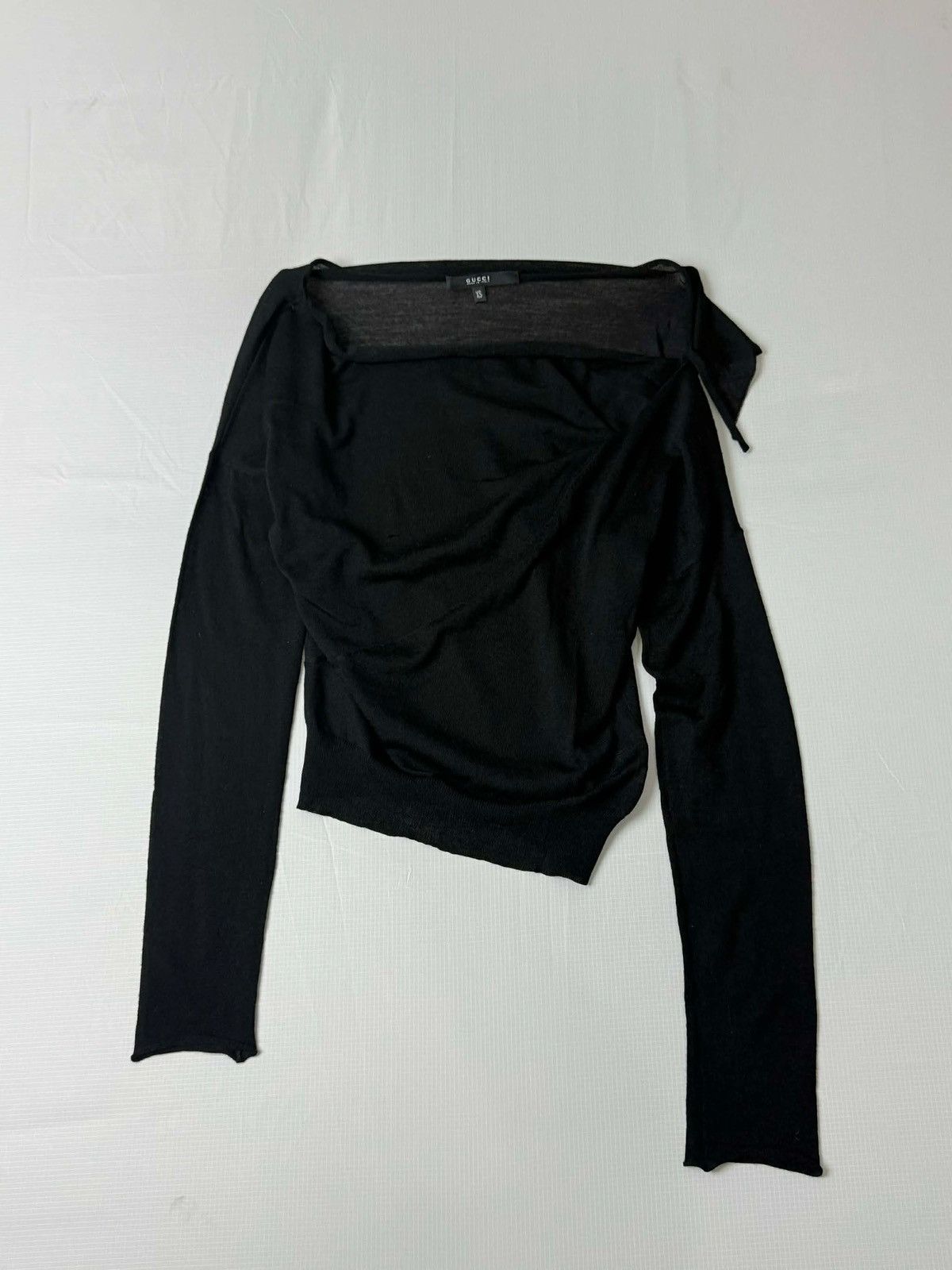 Gucci 2000’s Gucci by Tom Ford Shoulder Drop Mesh Long-Sleeve Size XS / US 0-2 / IT 36-38 - 1 Thumbnail