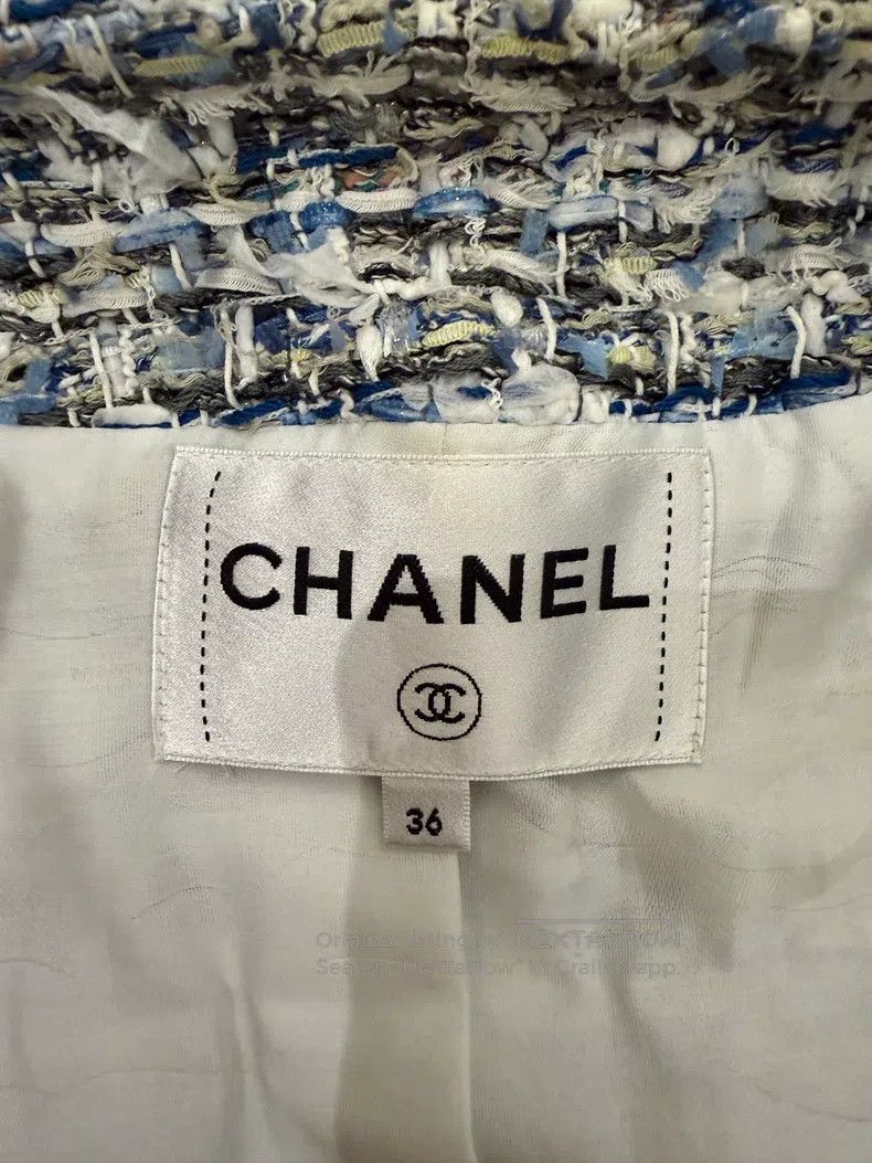 Chanel Chanel Waterfall series blue and white soft denim jacket Size XS / US 0-2 / IT 36-38 - 3 Thumbnail
