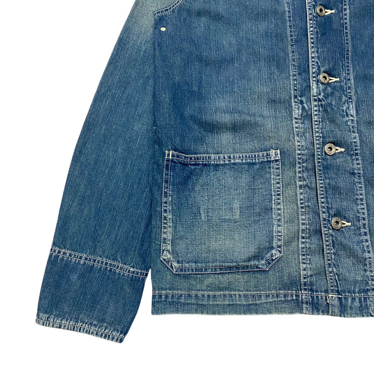Sophnet. Sophnet US Navy Shawl Collar Denim Jacket Size US M / EU 48-50 / 2 - 4 Thumbnail