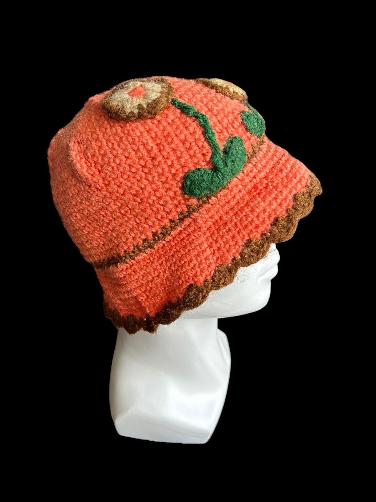 Japanese Brand × Kapital × Vintage Hippies Style Orange Knitted Crochet Handmade Bucket Hats Size ONE SIZE - 5 Thumbnail