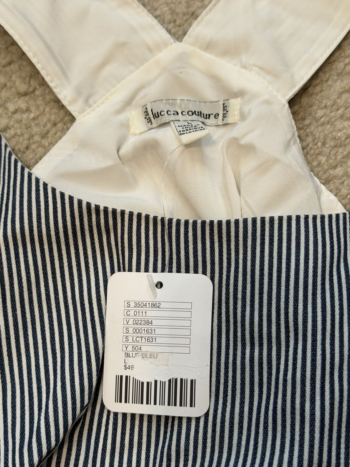 Other Lucca Couture Women's Tank Top Blue And White Size Large Size L / US 10 / IT 46 - 6 Thumbnail