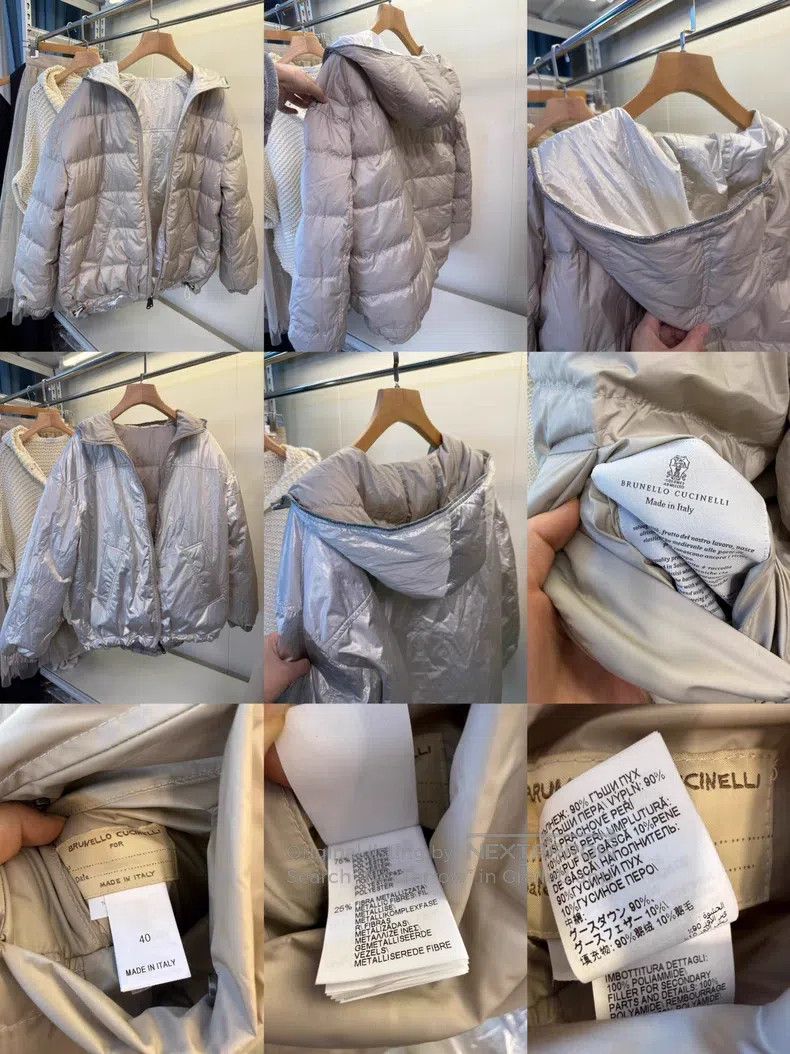 Brunello Cucinelli Brunello Cucinelli Beaded Goose Down Dual-Faced Puffer Jac Size XS / US 0-2 / IT 36-38 - 9 Thumbnail