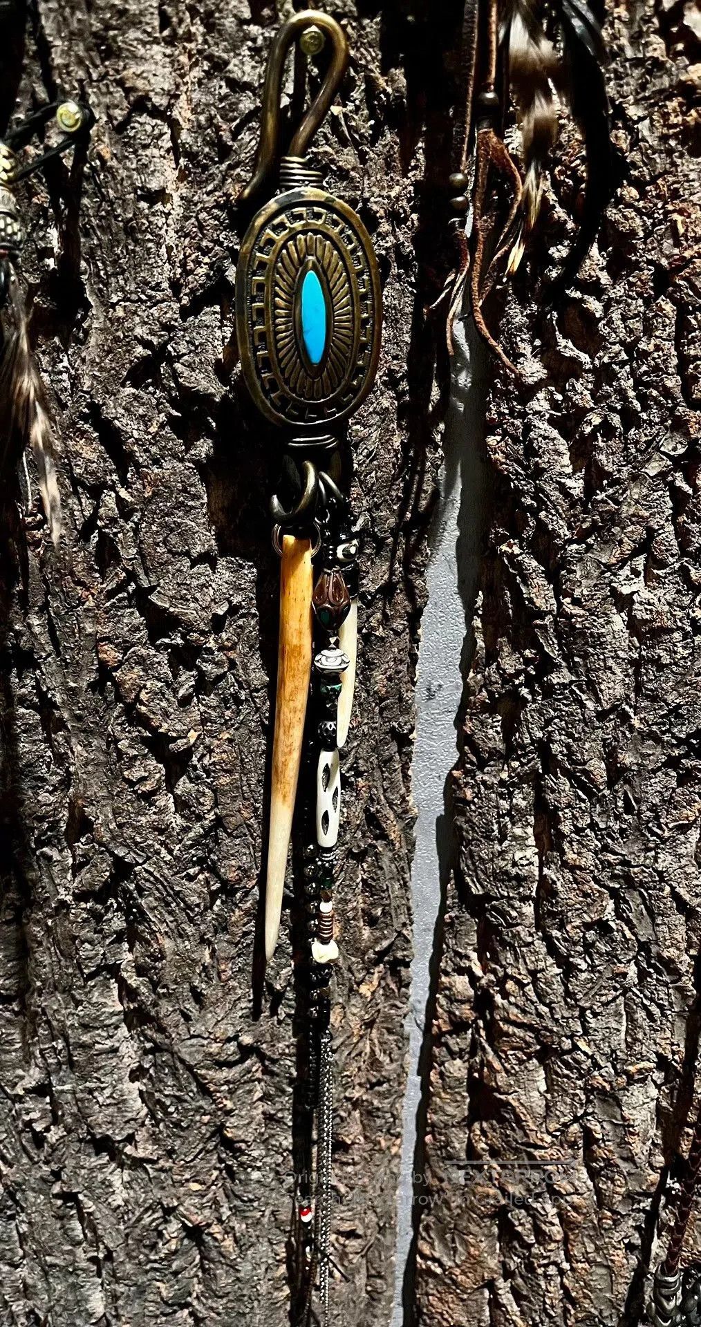 Gunda unique gunda bone pendant necklace. Size ONE SIZE - 2 Thumbnail