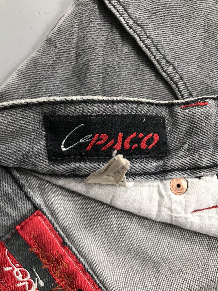 JNCO × Vintage Vintage paco embroidered denim Size US 33 - 9 Thumbnail