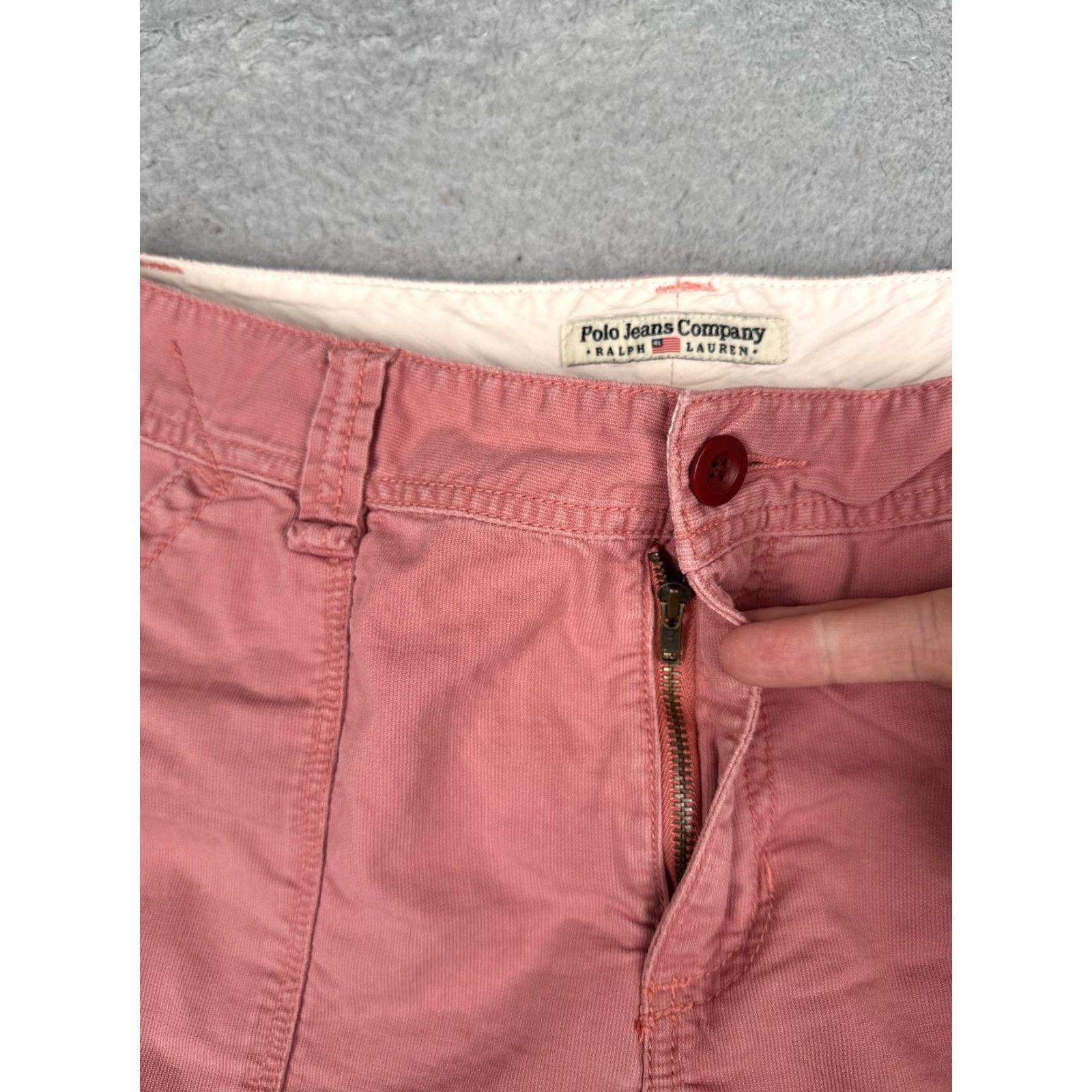 Polo Ralph Lauren Polo Jeans Company Shorts Womens 8 Pink Chino Flat Front Summer 28x5 Tailored Casual Womens Size 30" / US 8 / IT 44 - 6 Thumbnail