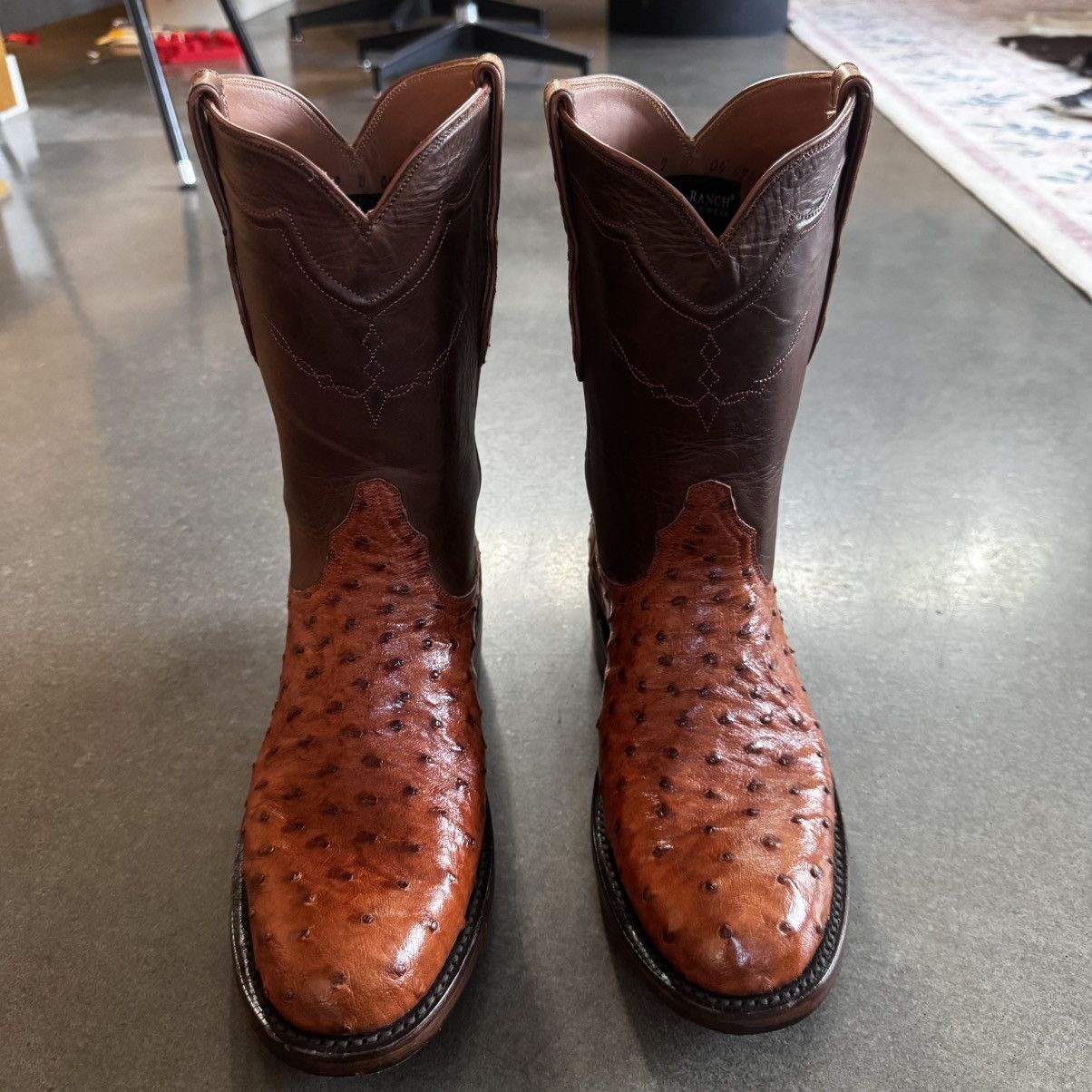 Other Mens Blackjack Ostrich cowboy boots Size US 9 / EU 42 - 2 Thumbnail
