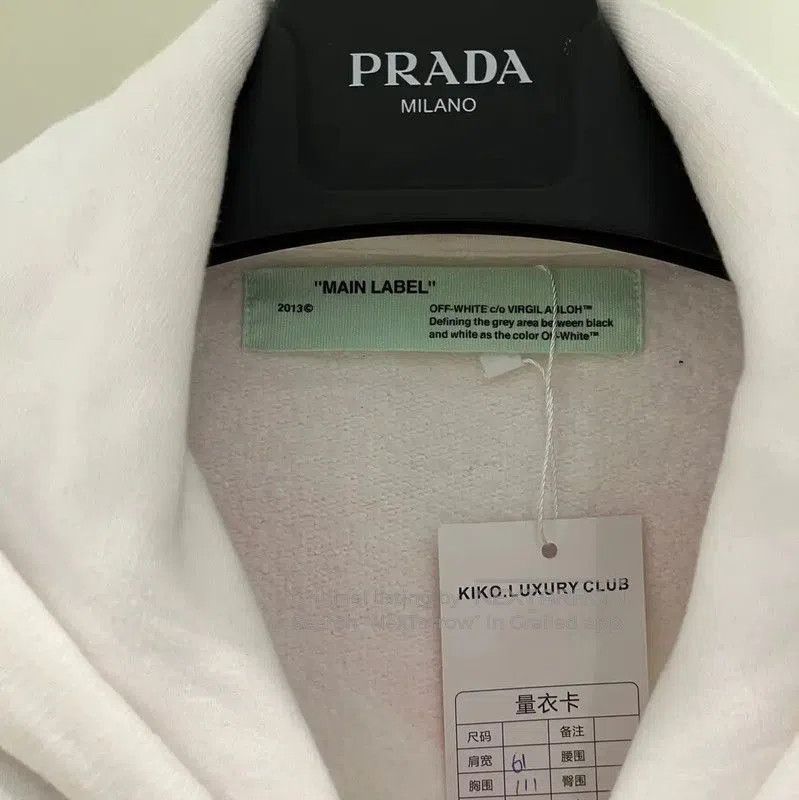 Off-White Off-White White Cotton Women's Hoodie . Size XXS / US 00 / IT 34 - 3 Thumbnail