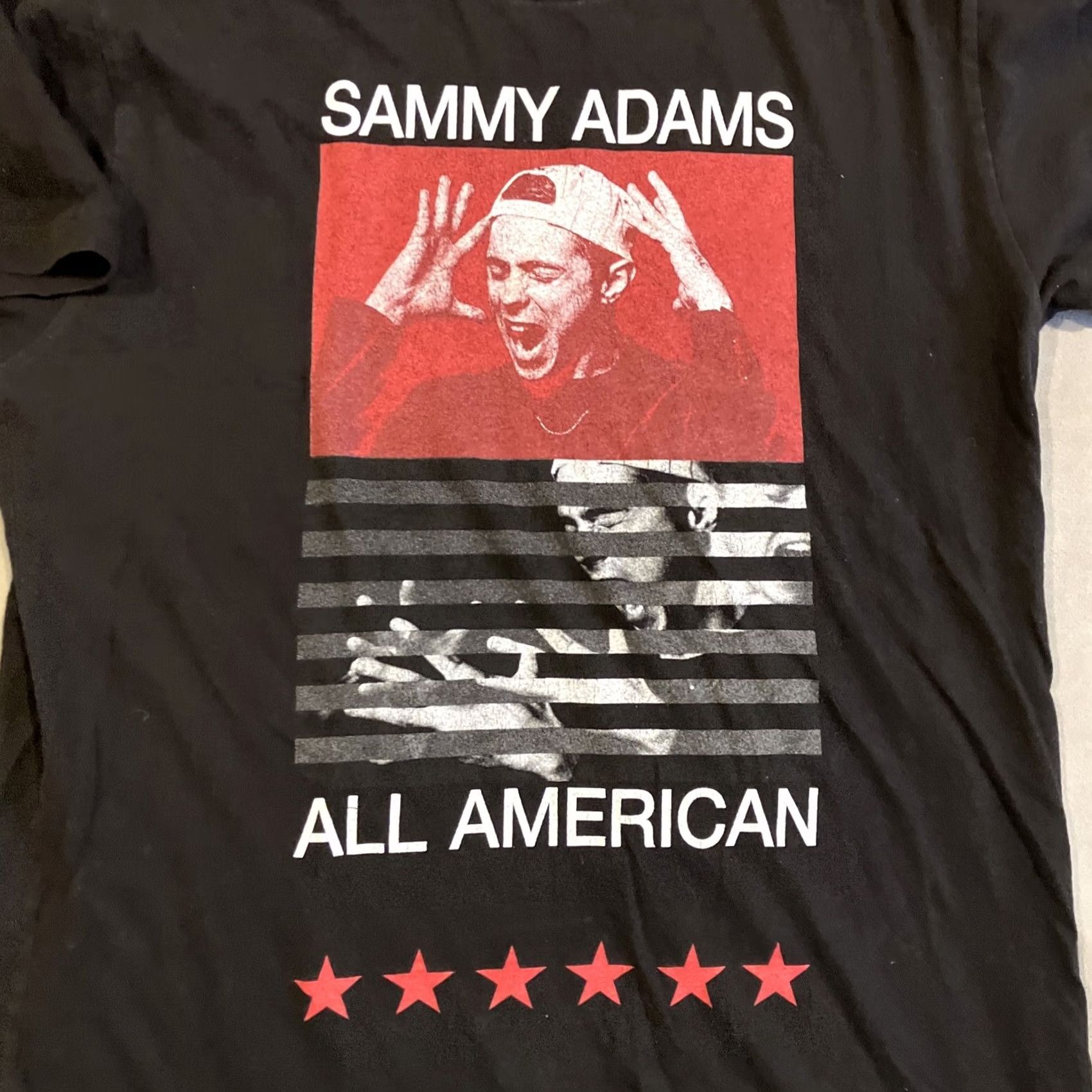 Vintage SAMMY ADAMS All American Black Graphic T Shirt S Mens Small Black Graphic T-Shirt Size US S / EU 44-46 / 1 - 2 Thumbnail