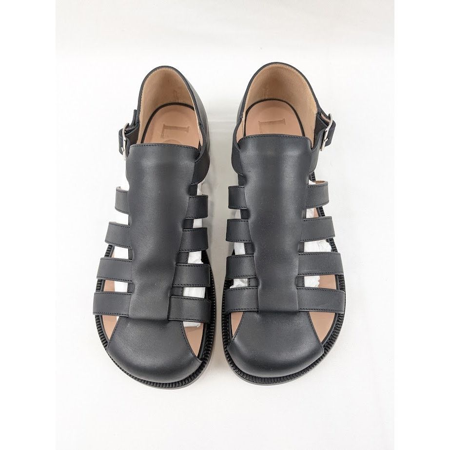 Loewe o1rshd1 Campo Leather Sandals in Black Size US 10 / EU 43 - 14 Thumbnail