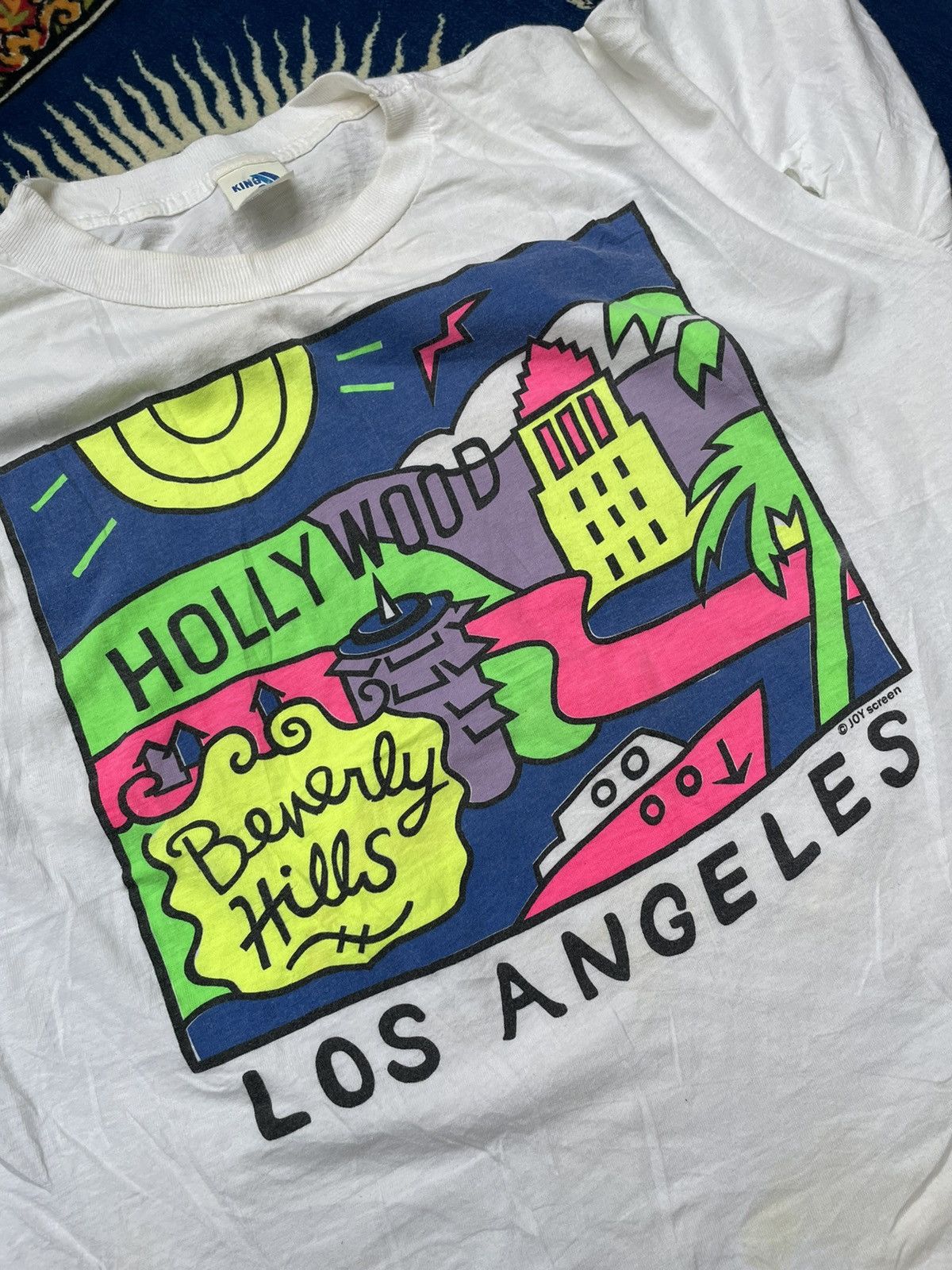 Vintage Vintage Single Stitch Los Angeles Pop Art Graphic T-Shirt Size US L / EU 52-54 / 3 - 17 Thumbnail