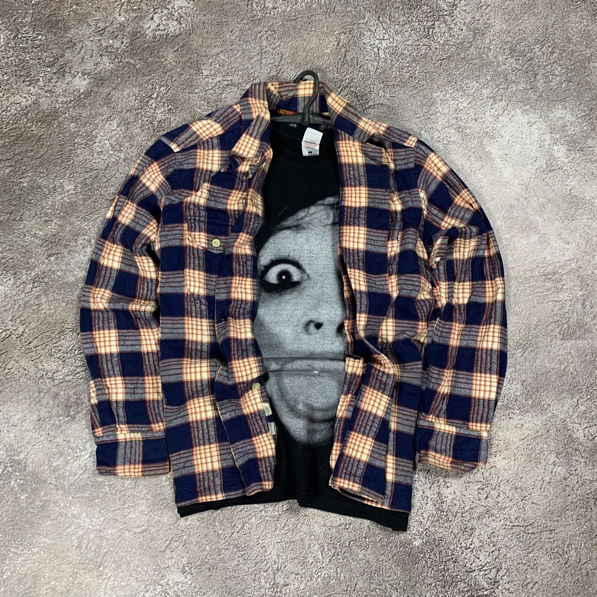 Vintage Vintage 90s Plaid Shirt Horror Movie Graphic Streetwear XL Size US XL / EU 56 / 4 - 1 Thumbnail
