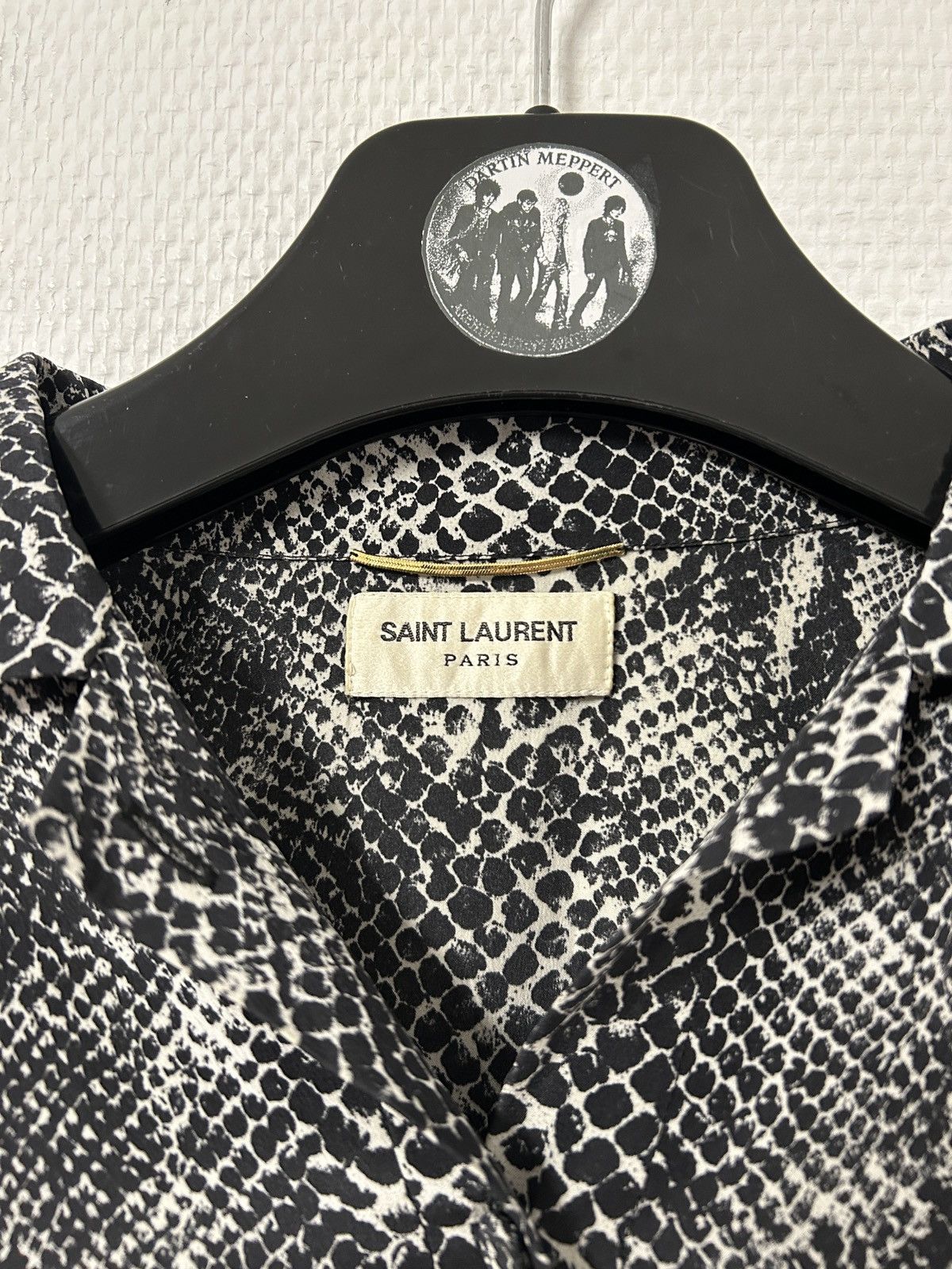 Saint Laurent Paris SS2013 Python Print Half Placket Silk Shirt Size US S / EU 44-46 / 1 - 3 Thumbnail