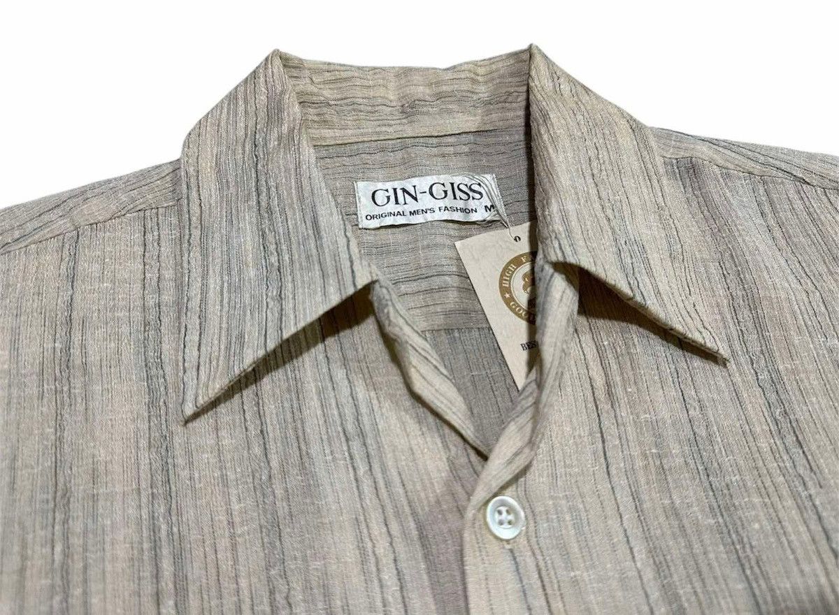 Japanese Brand 🔥Nice Vintage Japanese Pleated Shirt Solid Textured Size US L / EU 52-54 / 3 - 5 Thumbnail