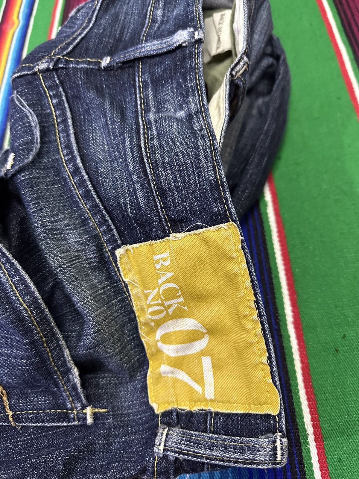 Kapital Back Number💥Vintage distress denim back number . Size US 34 / EU 50 - 7 Thumbnail