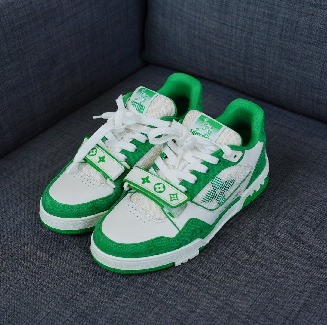 Louis Vuitton Louis Vuitton Training Green Lowtop Sneakers 7.5 Men Size US 7.5 / EU 40-41 - 1 Thumbnail