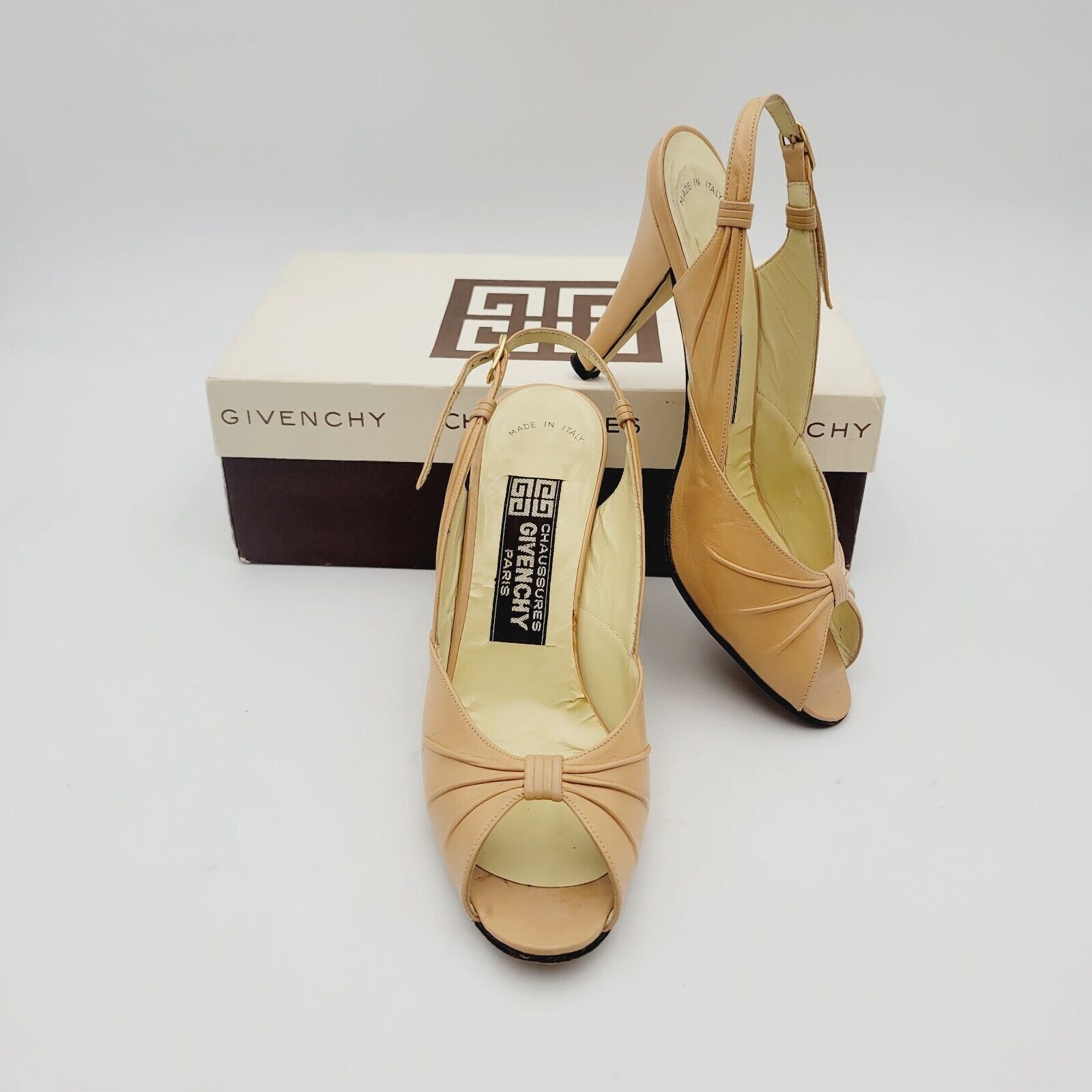 Givenchy Givenchy Round Toe Sling Back Heeled Sandal 6.5B Blush Beige Size US 6.5 / IT 36.5 - 3 Thumbnail