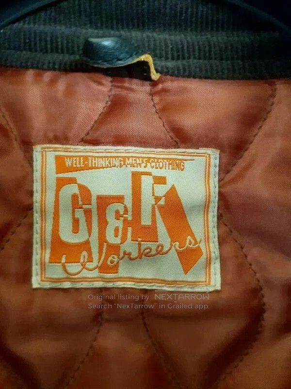 Garment Reproduction of Workers G&F WORKERS Cowhide Leather Jacket Japan. Size US M / EU 48-50 / 2 - 6 Thumbnail