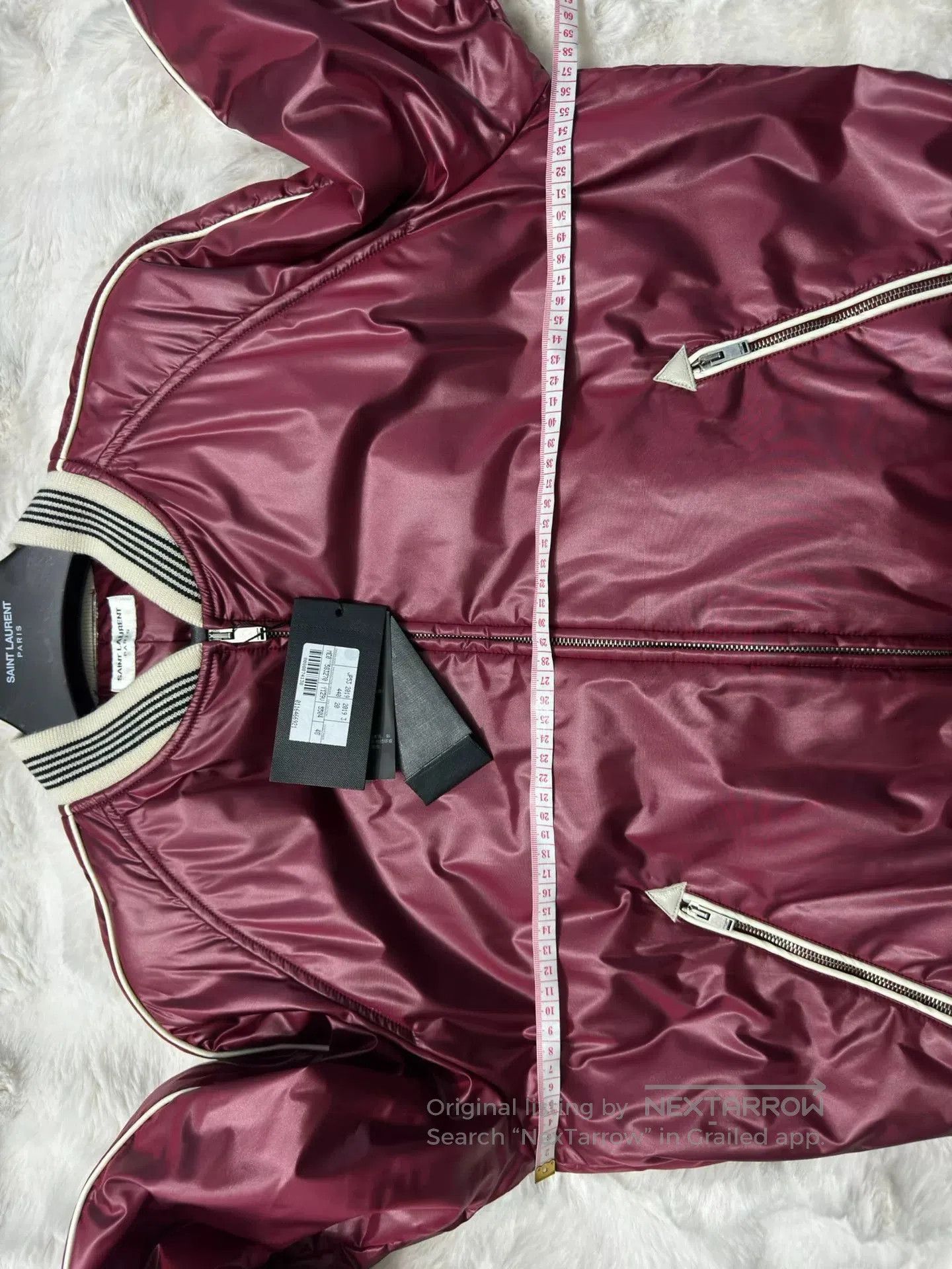 Saint Laurent Paris Saint Laurent YSL Red Baseball Jacket. Size US M / EU 48-50 / 2 - 6 Thumbnail