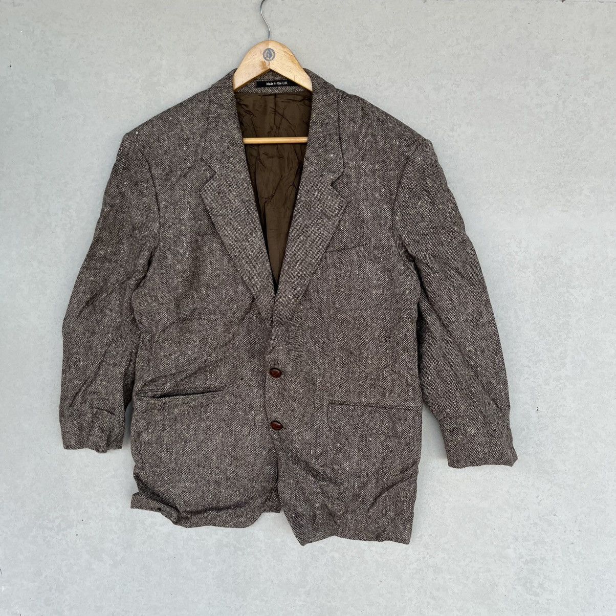 Other Vintage Brown Wool Blazer With A Classic Fit Size XL Size 52S - 2 Thumbnail