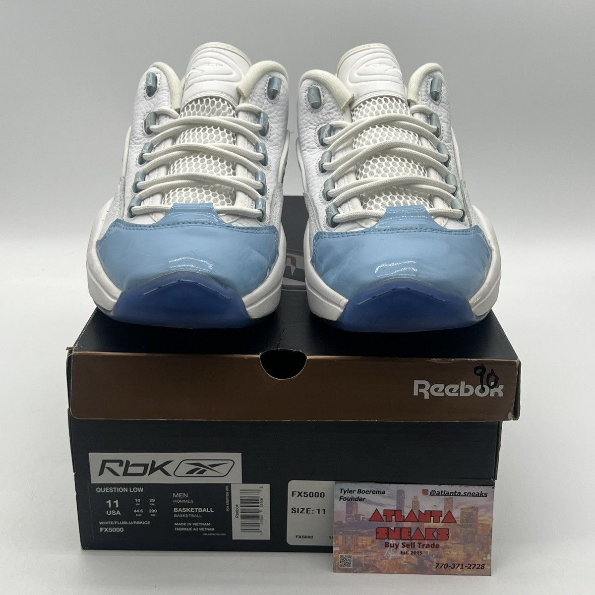 Reebok Question patent low fluid blue Size US 11 / EU 44 - 2 Thumbnail