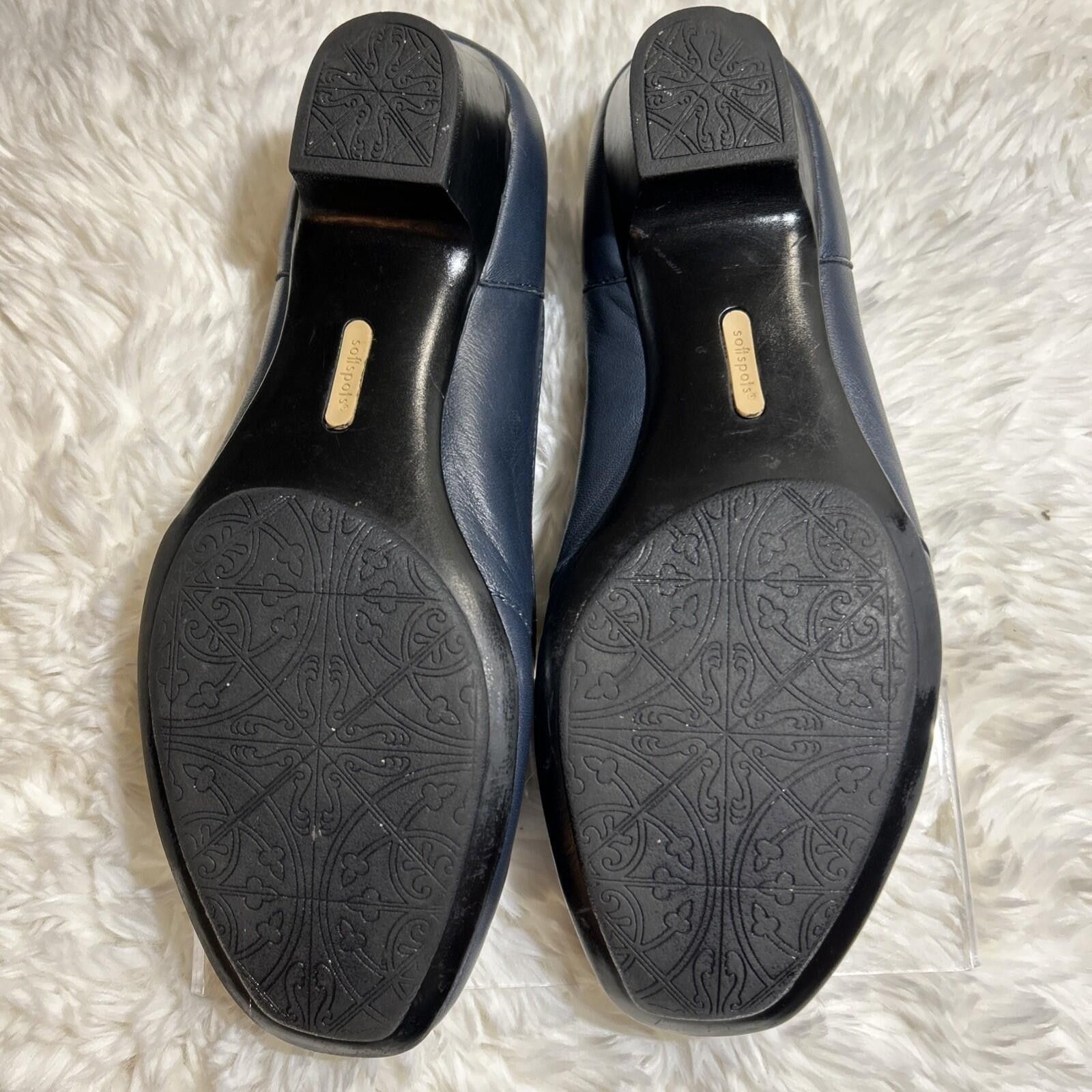 Soffe Sofft Women's Size 7.5W Black Leather Square Toe Slip ON Size US 7.5 / IT 37.5 - 7 Thumbnail