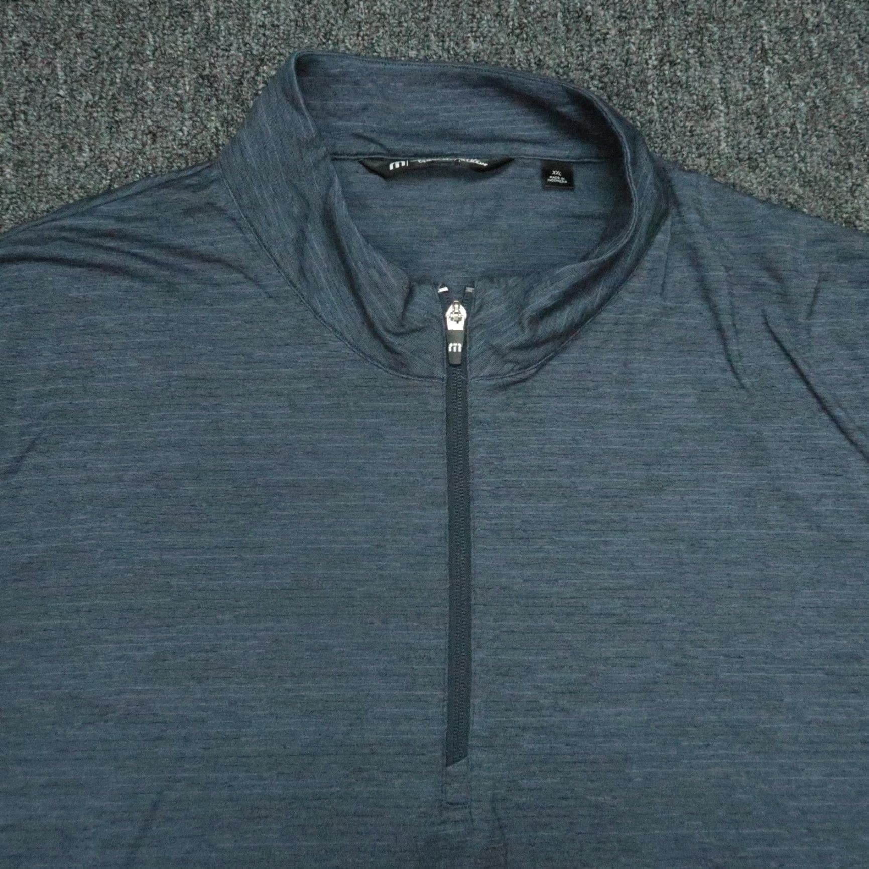 TravisMathew Travis Mathew Pullover Mens XXL Blue Crestview Quarter Zip Golf Size US XXL / EU 58 / 5 - 2 Thumbnail
