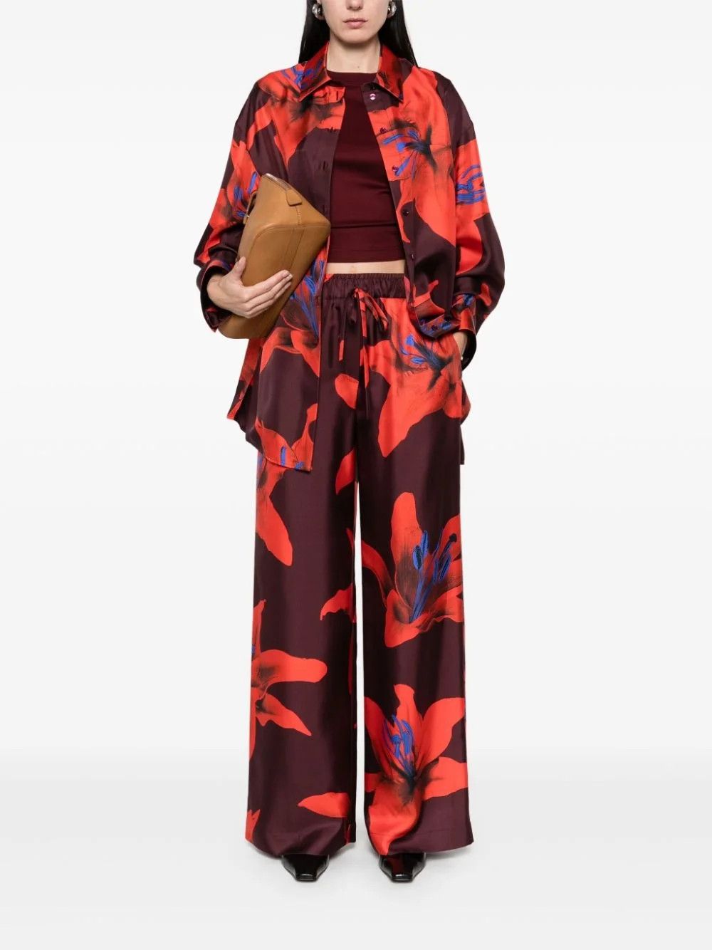 Alexander McQueen o1srvl11e0226 Floral-Print Shirt In Multicolor Size S / US 4 / IT 40 - 2 Thumbnail