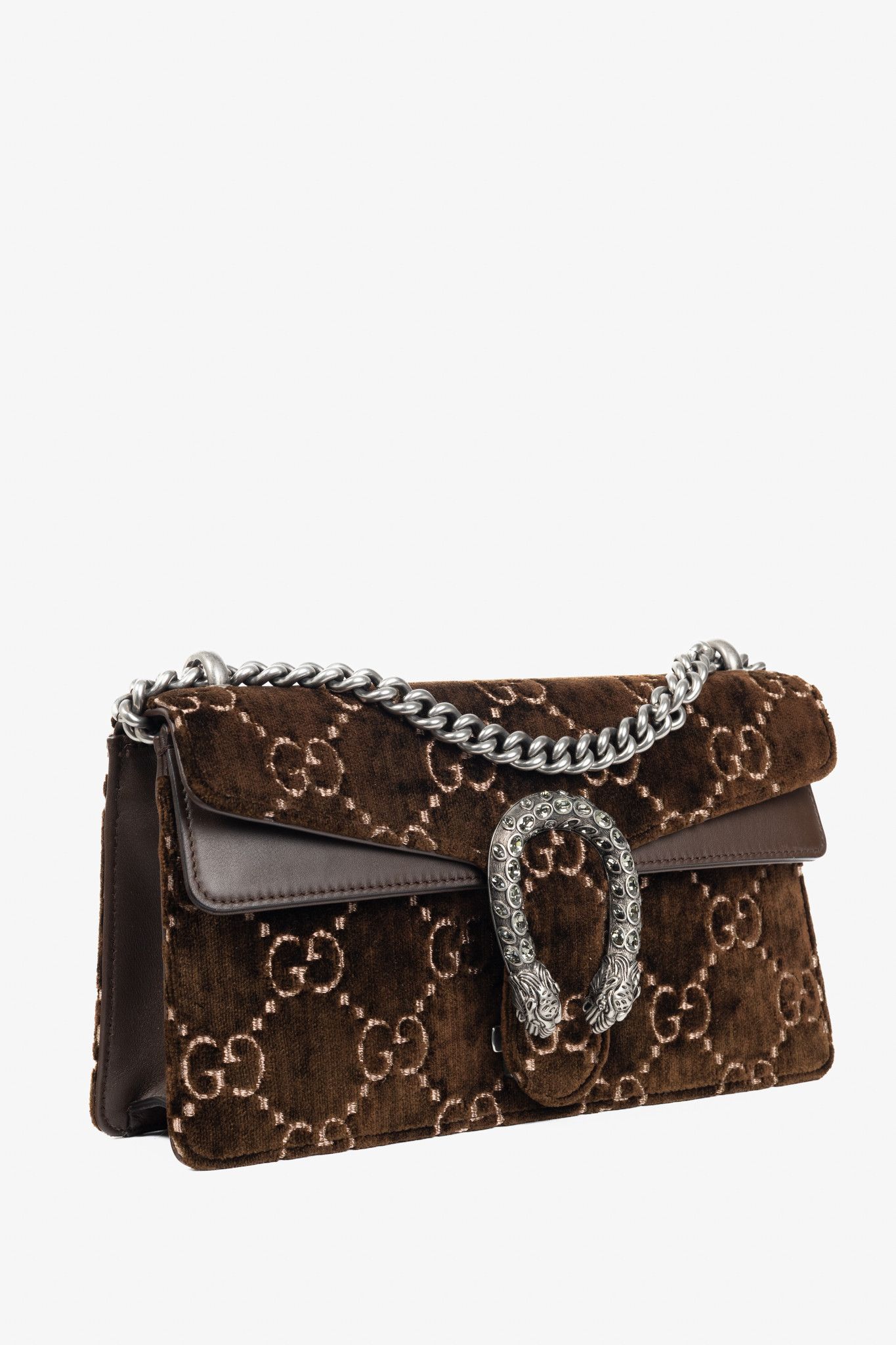 Gucci Gucci Dionysus Brown Velvet GG Monogram Medium Shoulder Bag Size ONE SIZE - 2 Thumbnail