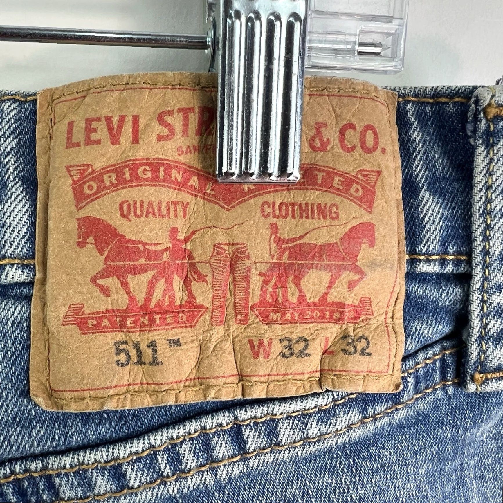Levi's VINTAGE Levi's 511 Slim Fit Jeans Mens Size 32 x 32 Blue Denim 2010s Size US 32 / EU 48 - 6 Thumbnail