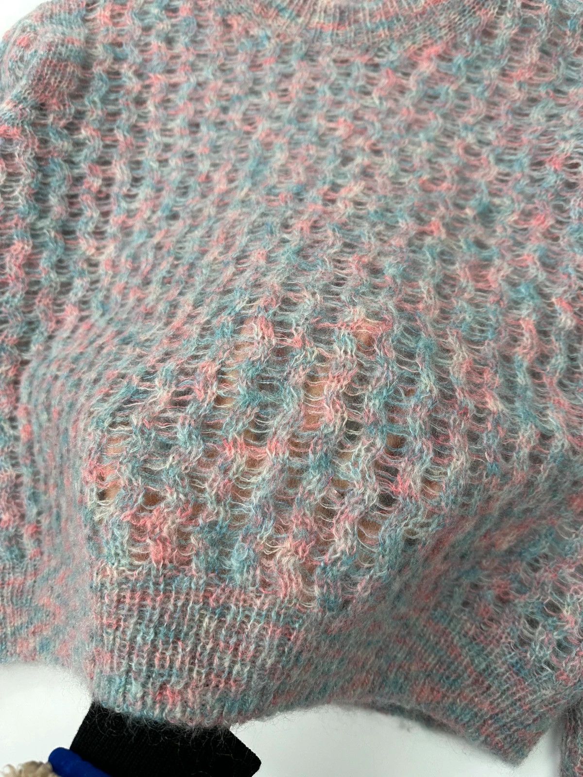 Acne Studios Acne Studio 00’s Blue & Pink Knitted Mohair Sweater Size M / US 6-8 / IT 42-44 - 6 Thumbnail