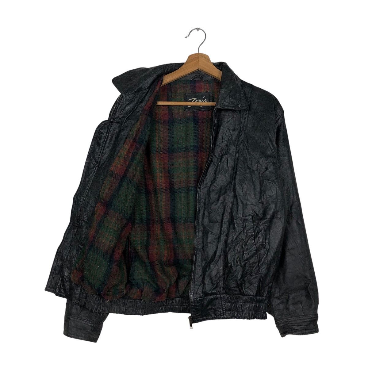 Japanese Brand × Vintage 📌Vintage Biker Leather Jacket Blanket Zania Issey Miyake Size US L / EU 52-54 / 3 - 12 Thumbnail