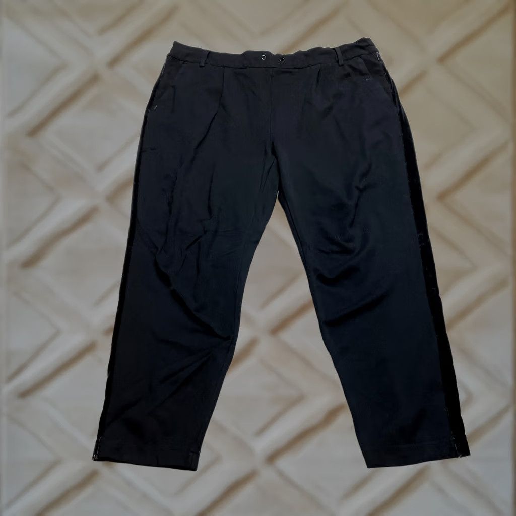 Vintage ONLY Our Story Sweatpants Womens XL Black Solid Cropped Stretch 36x23 Health? Size 25" / US 0 / IT 36 - 1 Thumbnail
